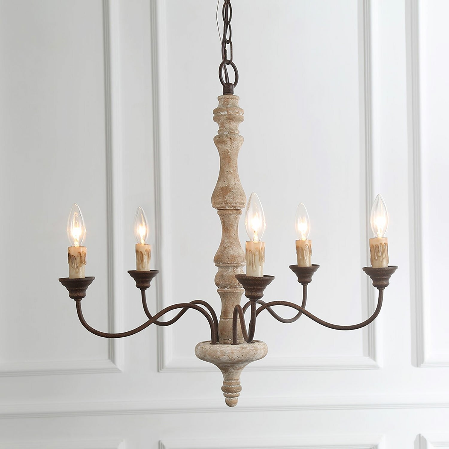Aurora Chandelier Candlestick Farmhouse Rustic - Letslighting