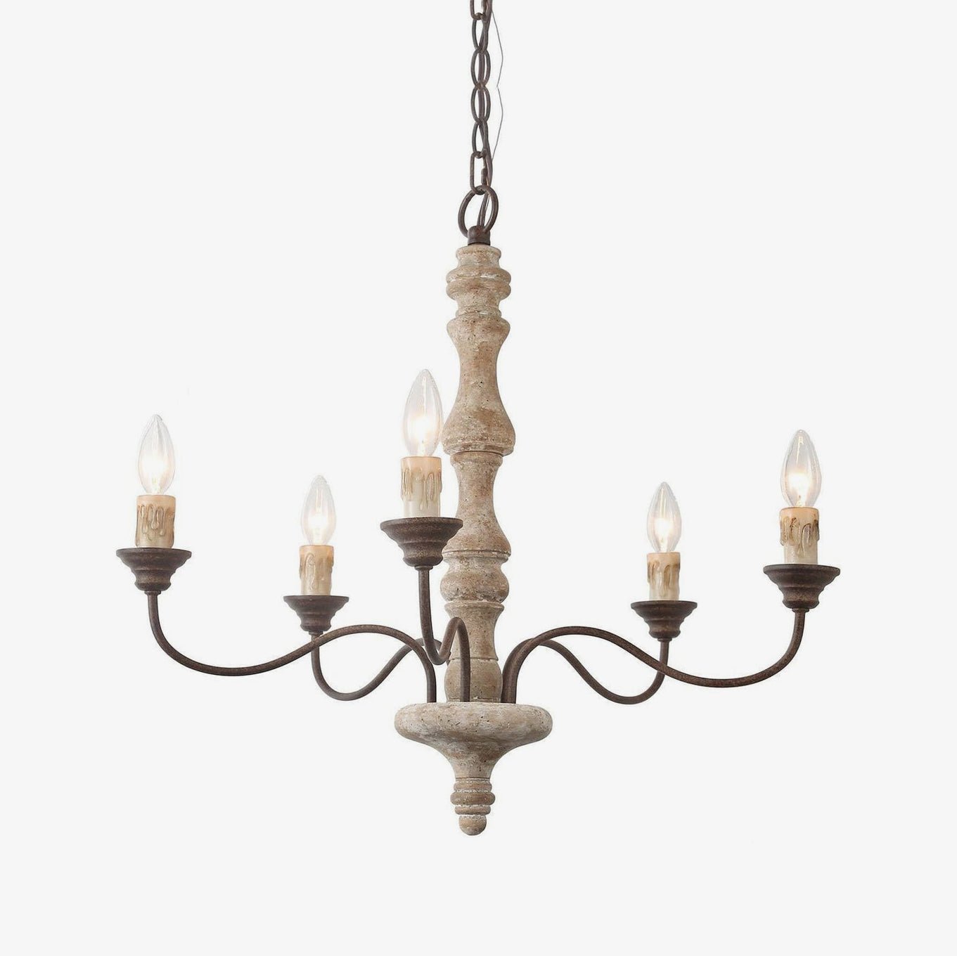 Aurora Chandelier Candlestick Farmhouse Rustic - Letslighting