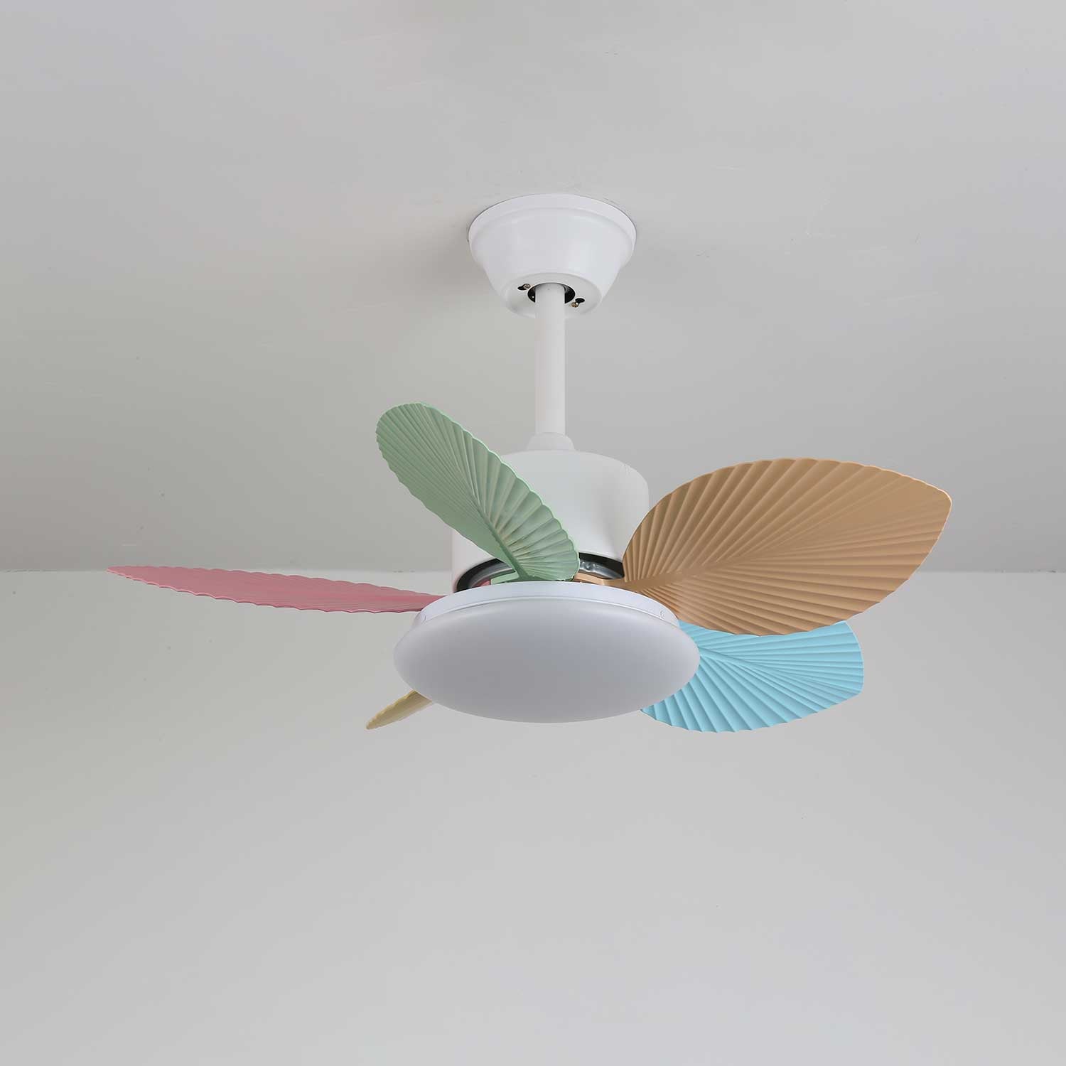 Ventilador de Techo Liora de Cristal Colorido, ilustrando la configuración de cableado directo