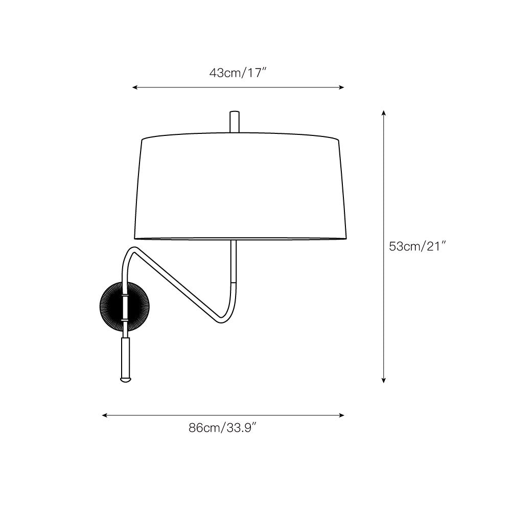 Terra Modern Minimalist Fabric Metal Sconce Wall Lamp - Lamp Copper