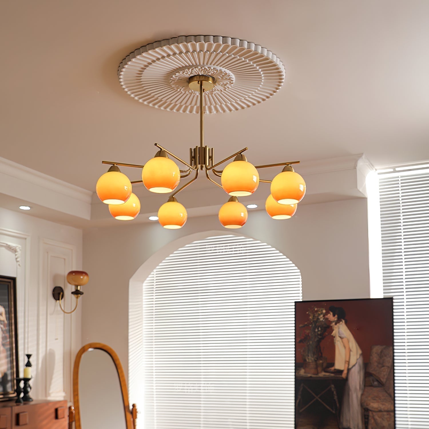 Caramel Sphere Chandelier - Letslighting