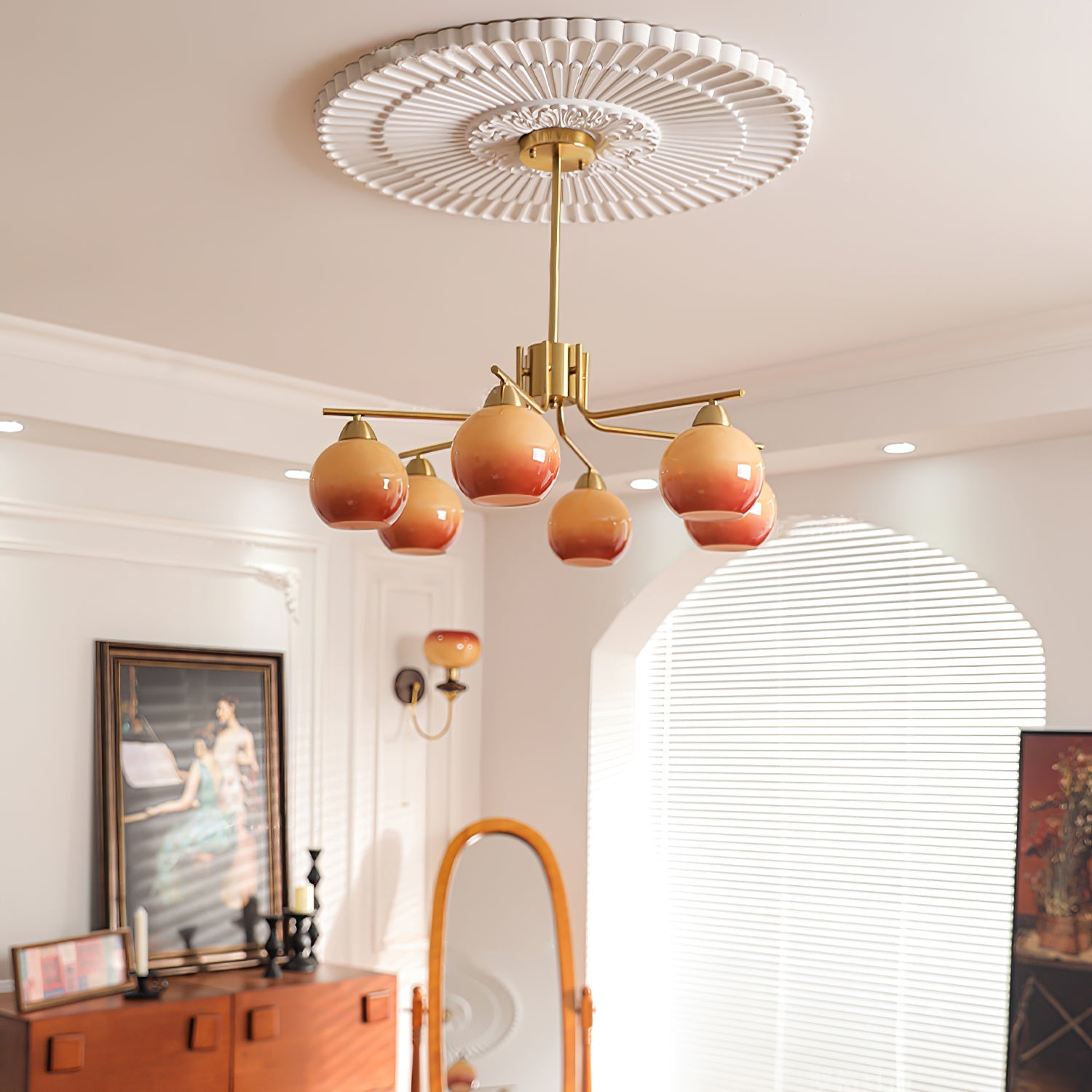 Caramel Sphere Chandelier - Letslighting