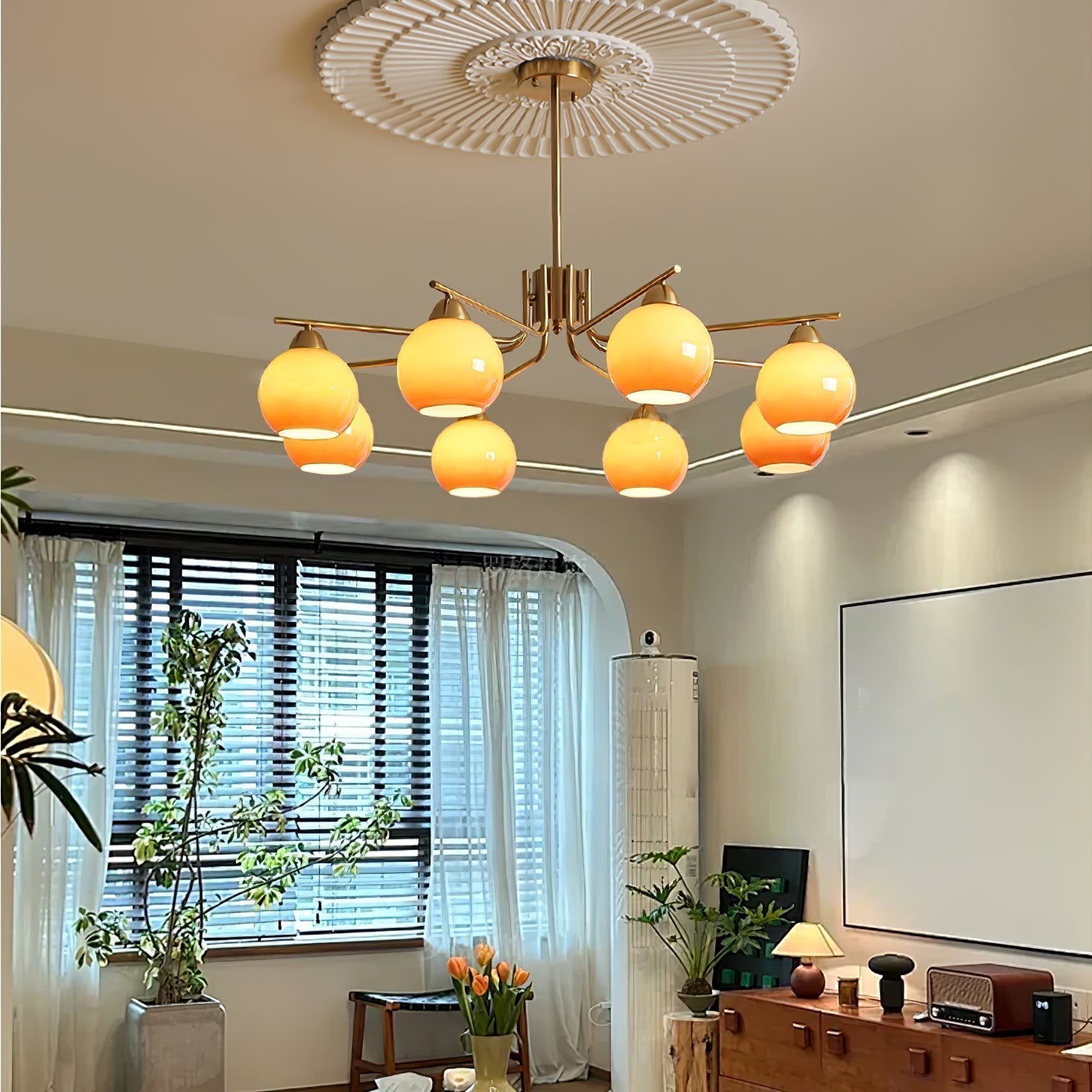 Caramel Sphere Chandelier - Letslighting