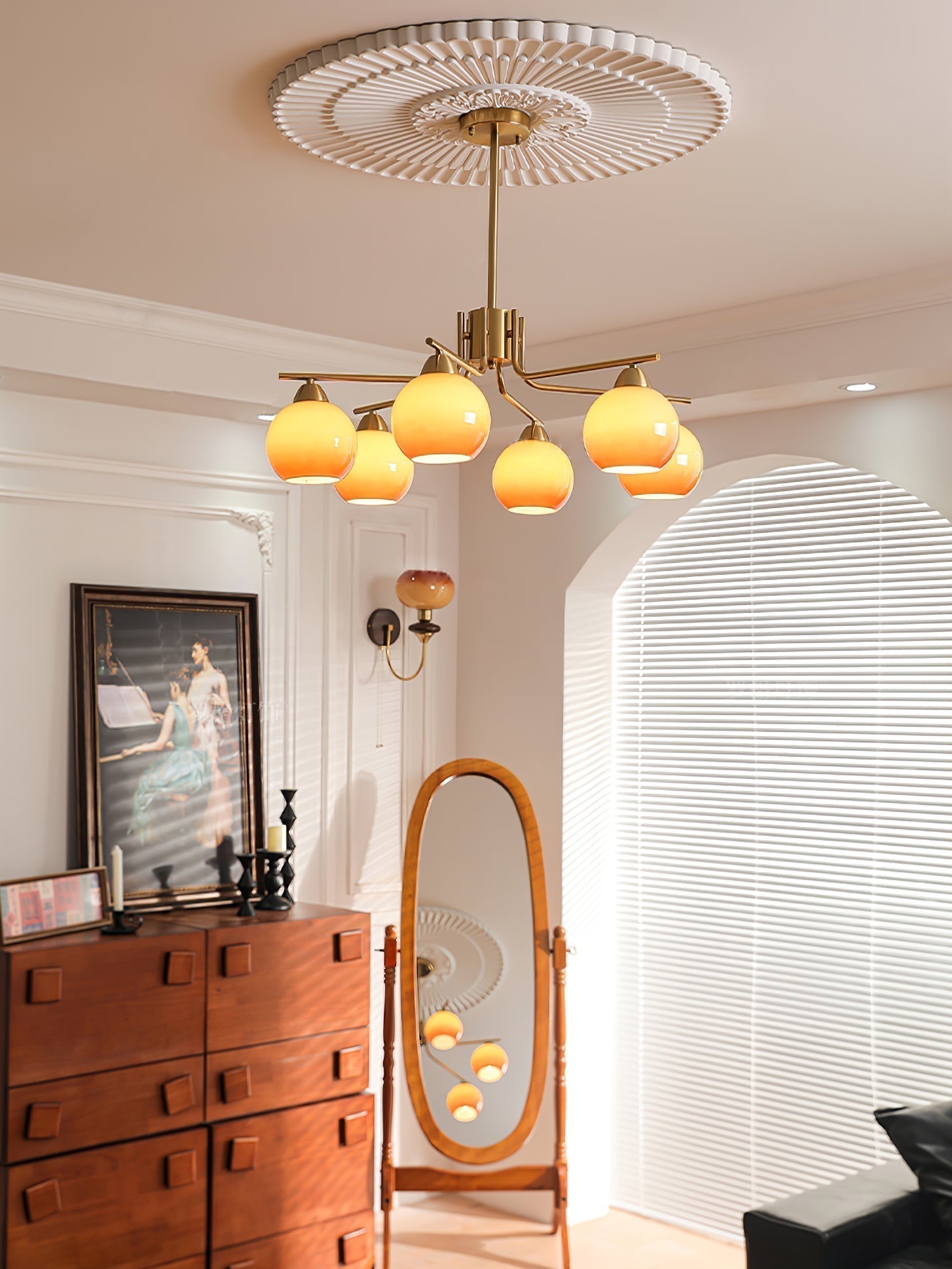 Caramel Sphere Chandelier - Letslighting
