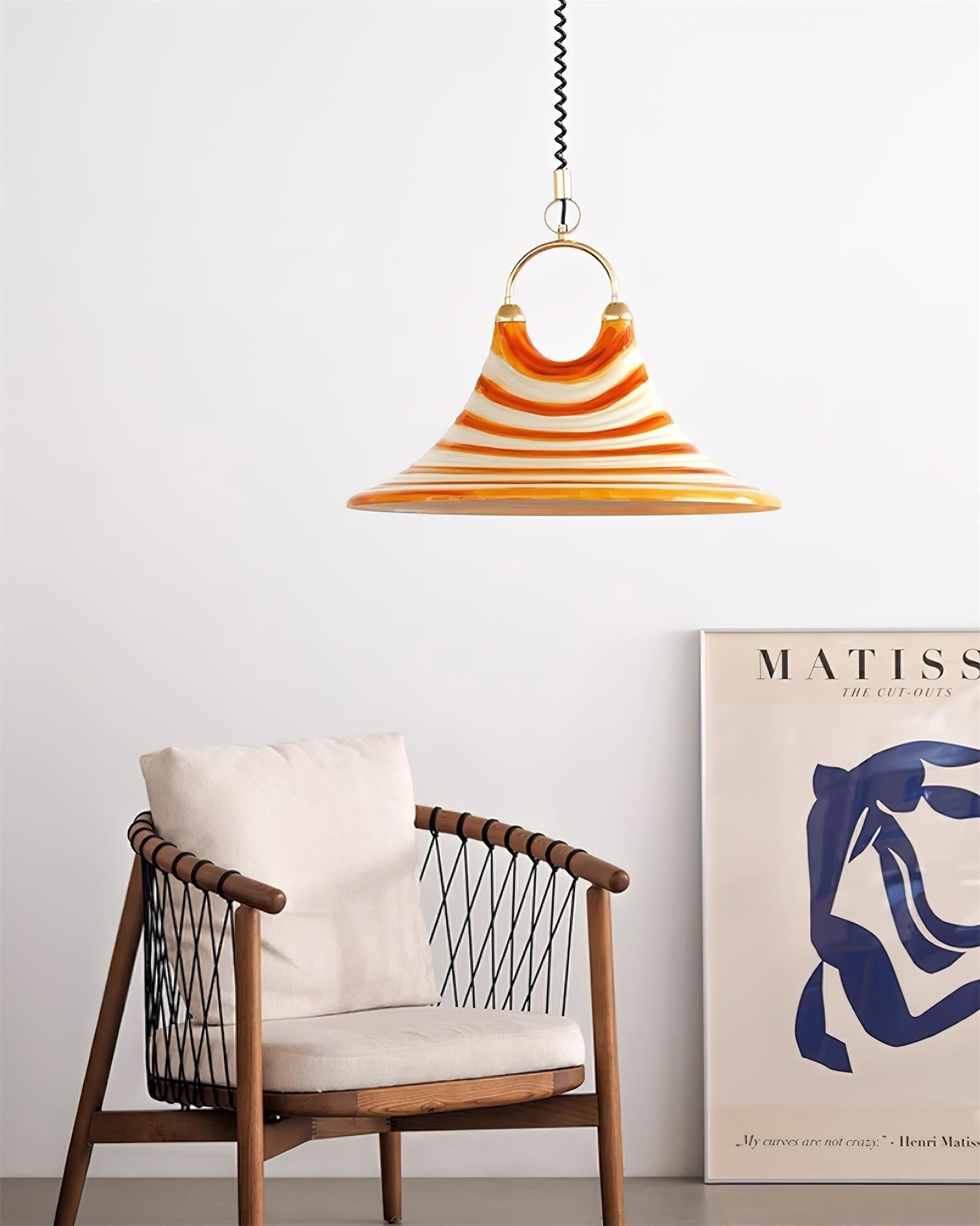 Aria Trumpet Individual Creativity Plastic Pendant Lamp - Lamp Copper