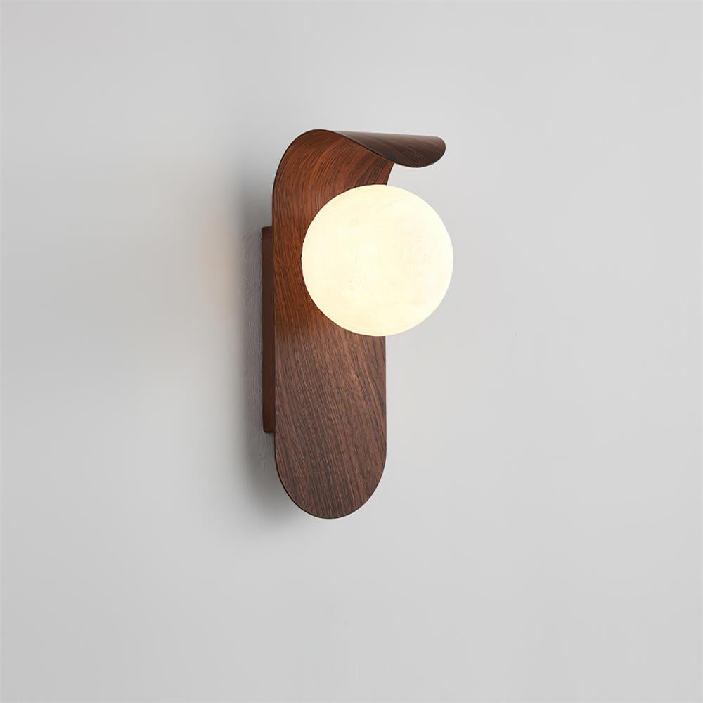 Muto Lámpara de Pared Interior de Madera / Nogal