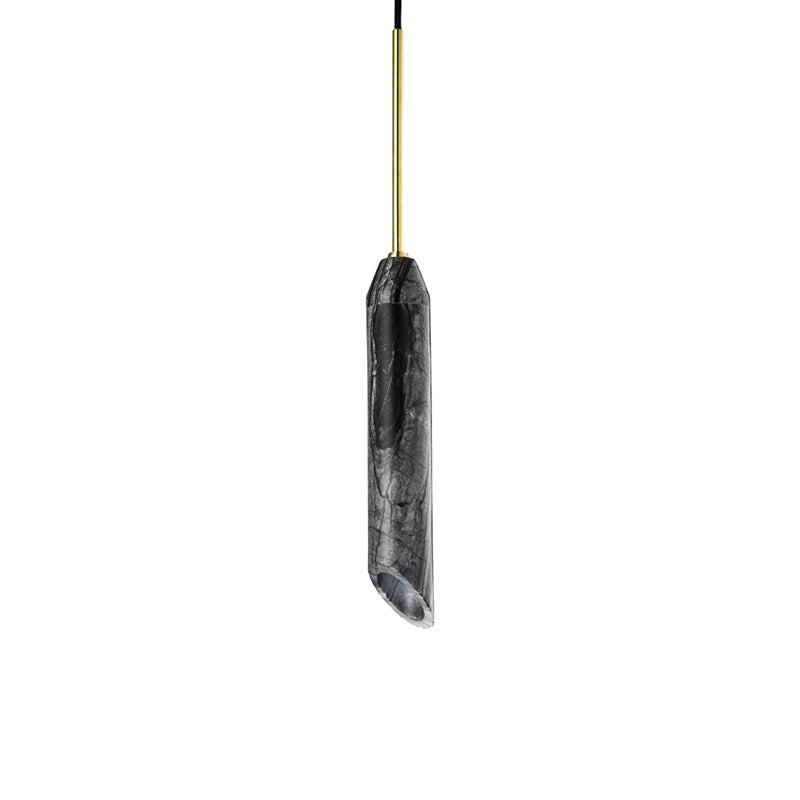 Arise Modern Minimalist Marble Travertine Pendant Lamp - Lamp Copper