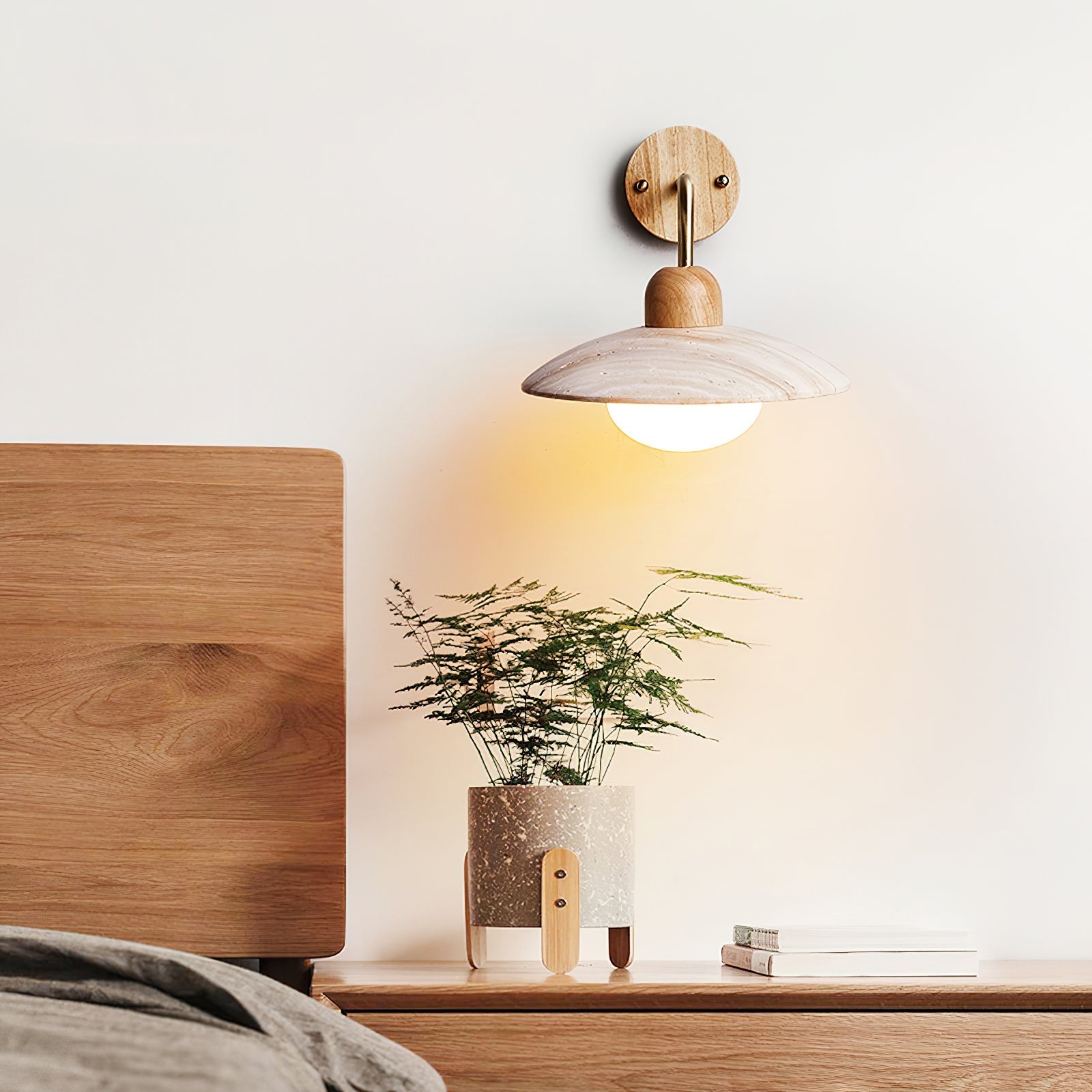 Aria Lámpara de Pared Vintage de Travertino