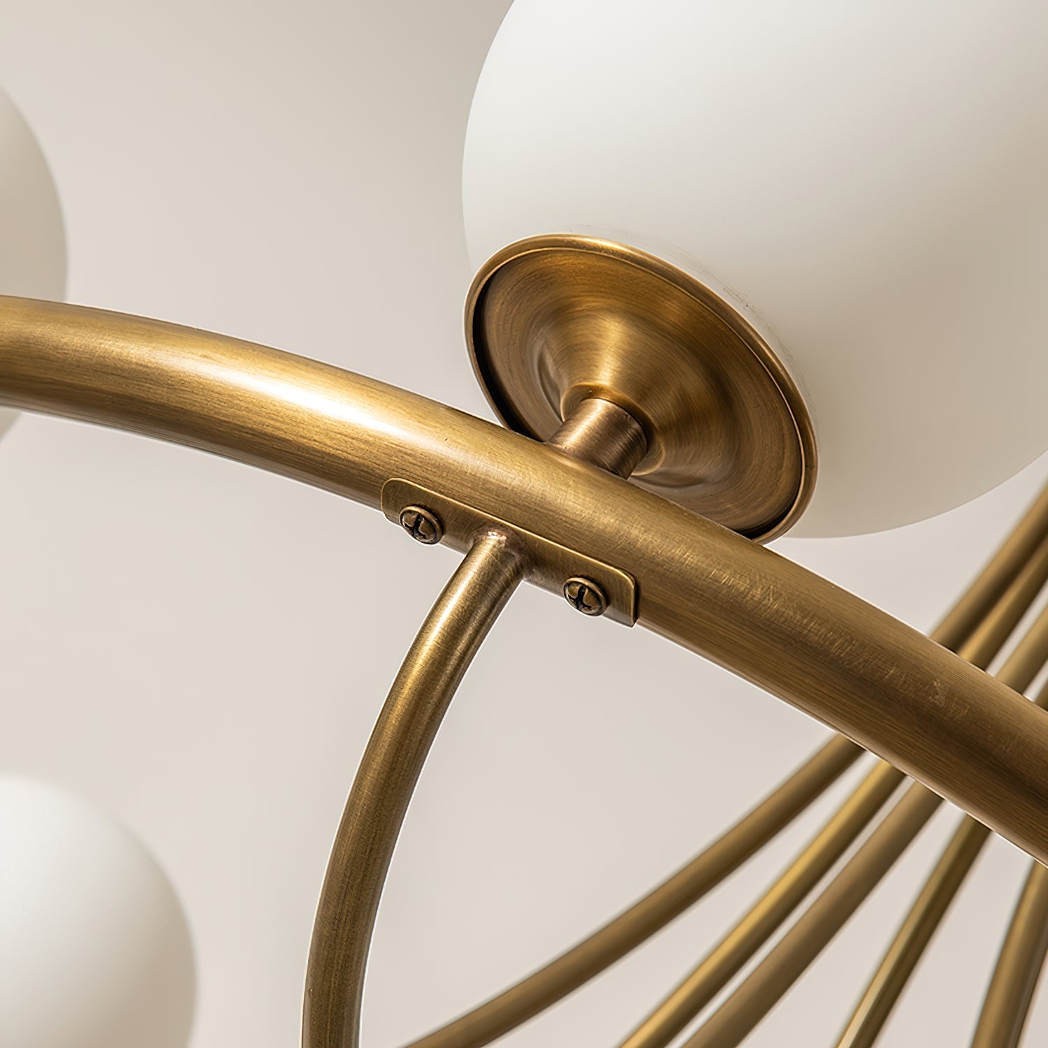 Dusk Sphere Postmodern Luxury Metal Glass Chandelier - Lamp Copper