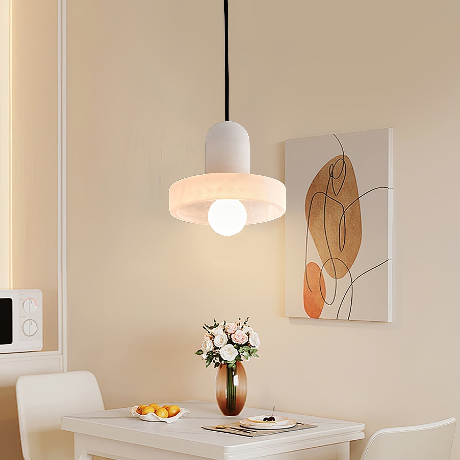 Lyvynos Stacked Alabaster Pendant Light - Letslighting