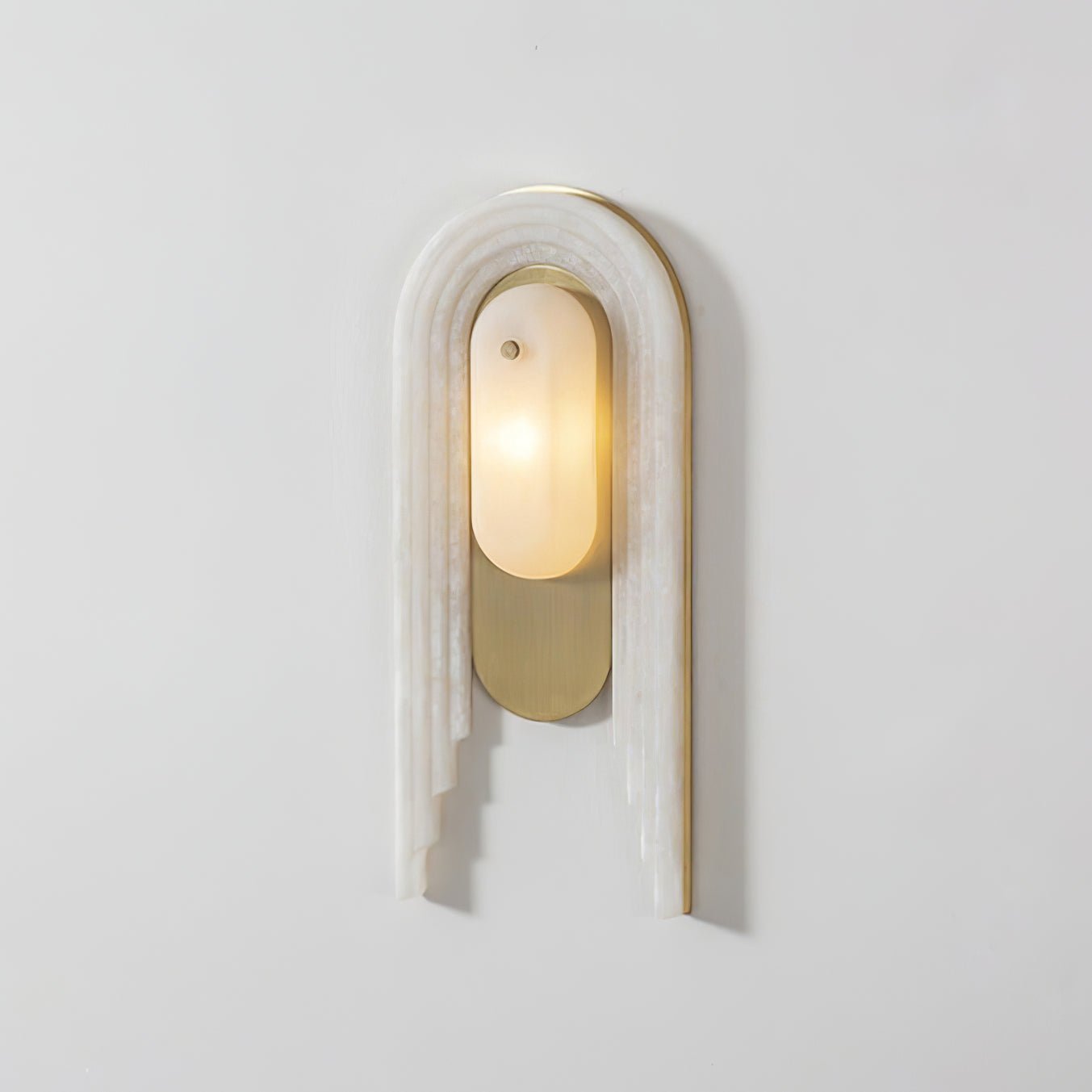 Sytalion Arch Alabaster Wall Light - Letslighting