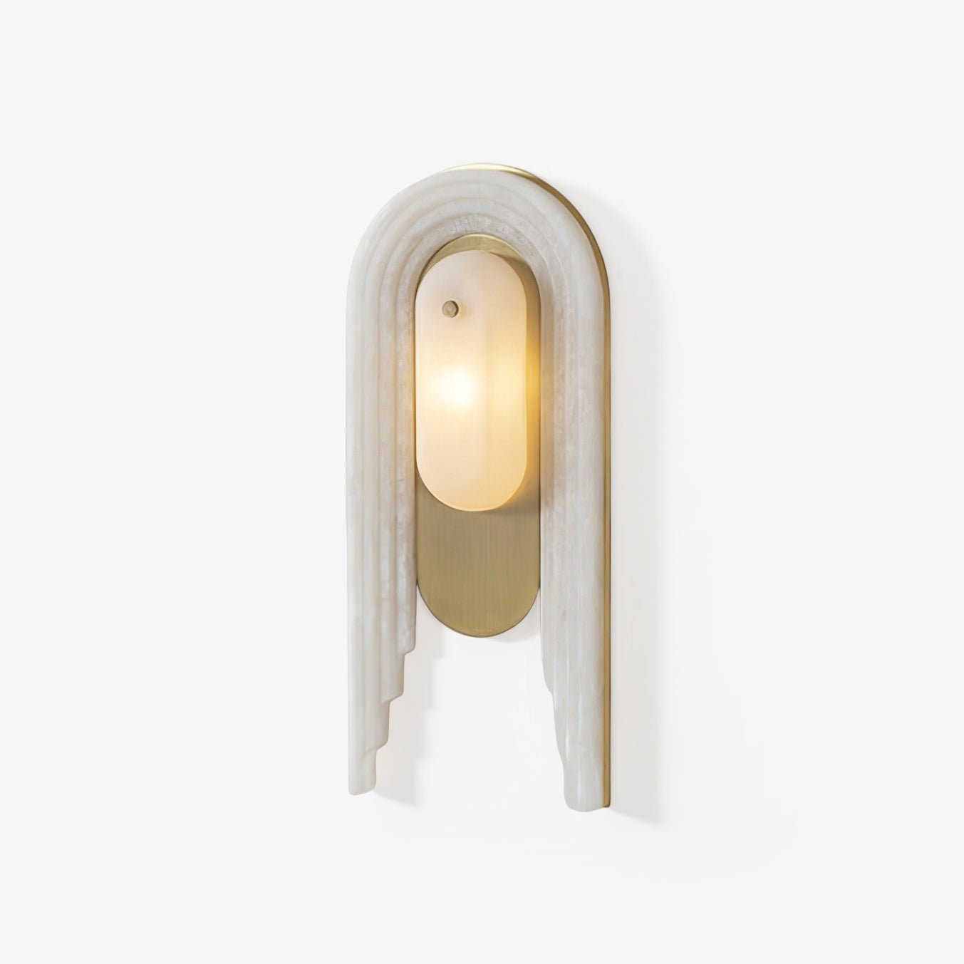 Sytalion Arch Alabaster Wall Light - Letslighting