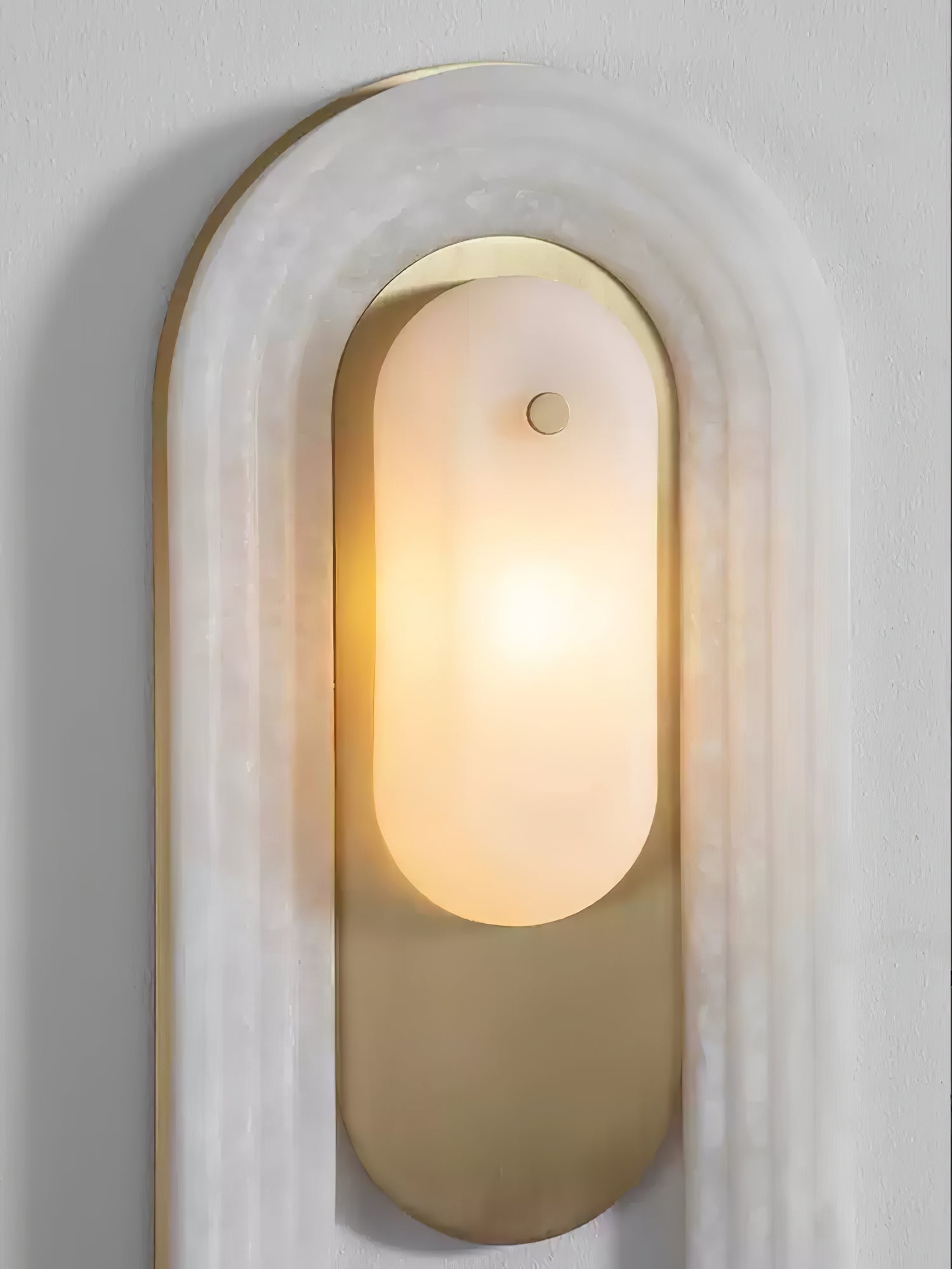 Sytalion Arch Alabaster Wall Light - Letslighting