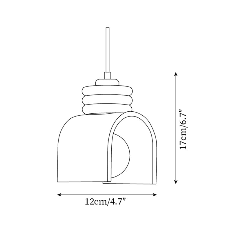 Ritta Pendant Light Travertine Arched - Letslighting