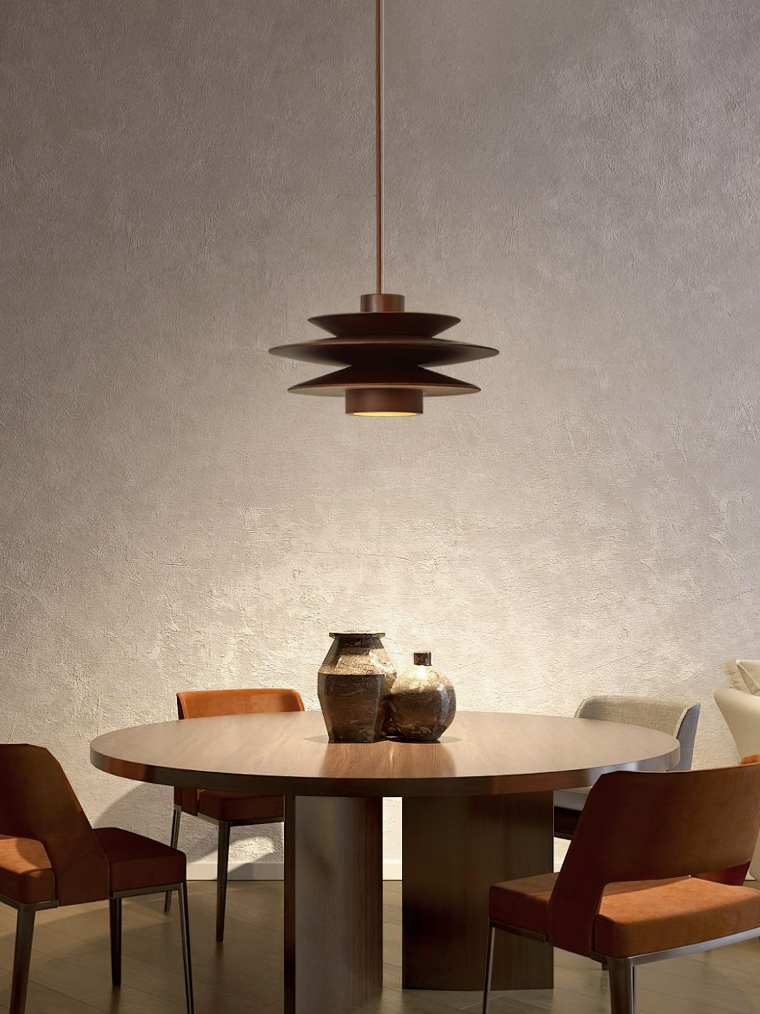Cascade Wooden Disc Pendant Lamp - Letslighting