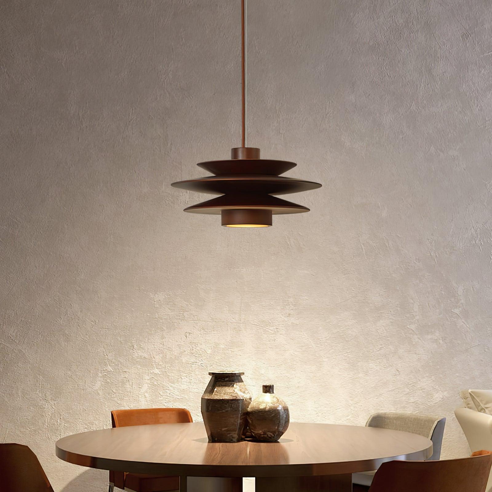 Cascade Wooden Disc Pendant Lamp - Letslighting