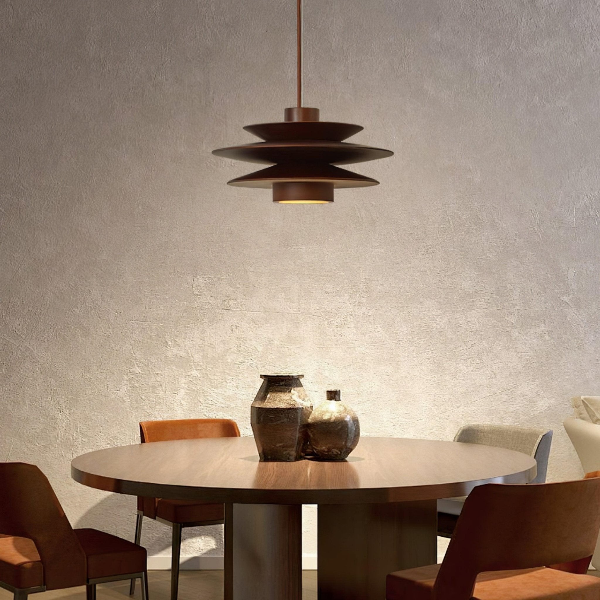 Cascade Wooden Disc Pendant Lamp - Letslighting
