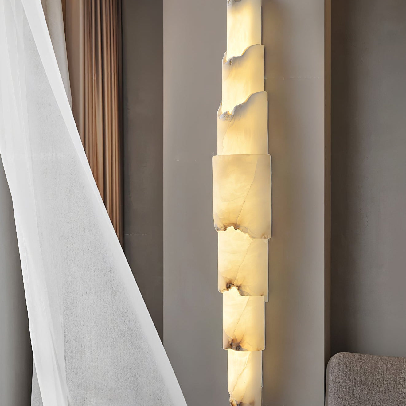 Elara Multi-layer Alabaster Wall Light - Letslighting