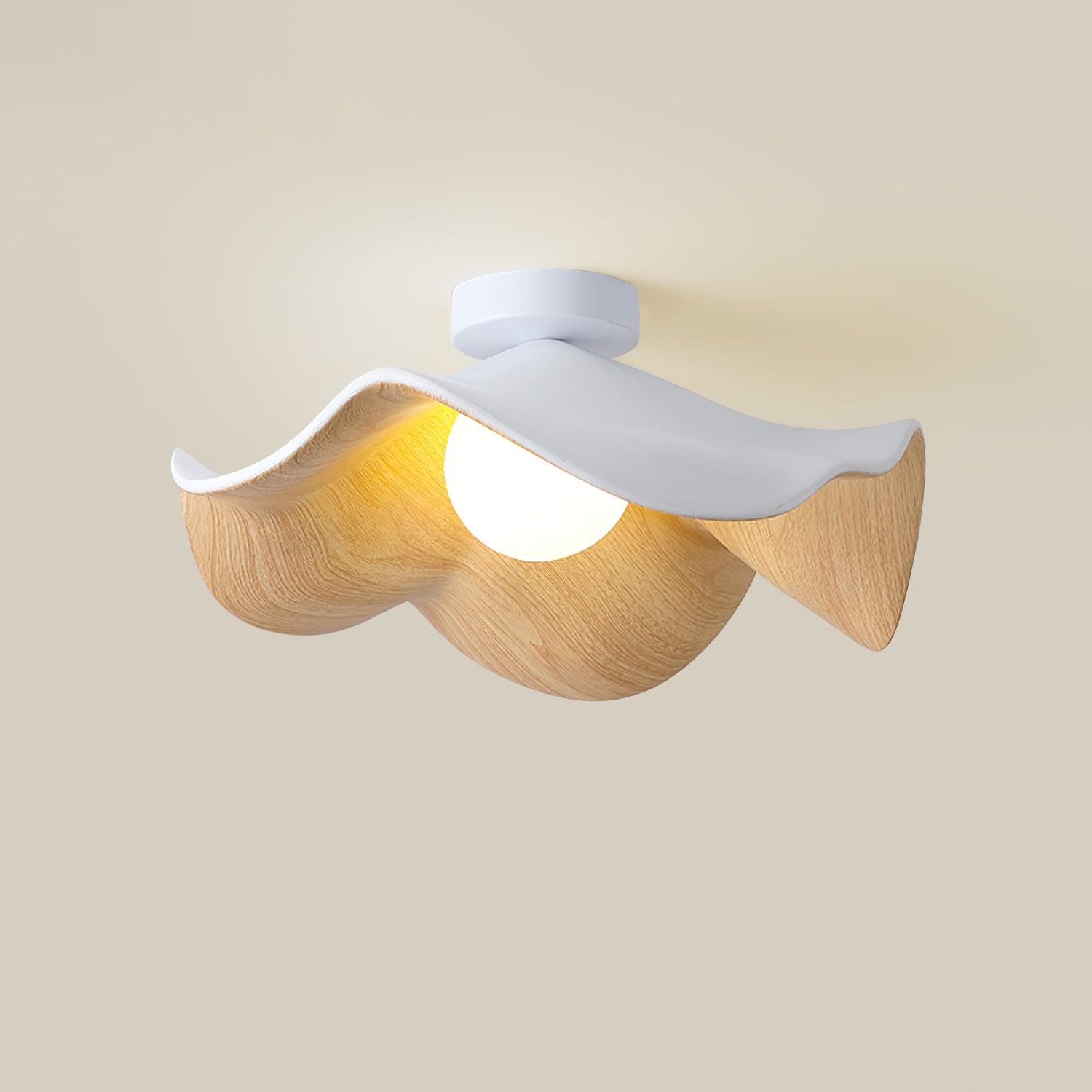 Muto Lámpara de Techo de Madera en Negro y Blanco