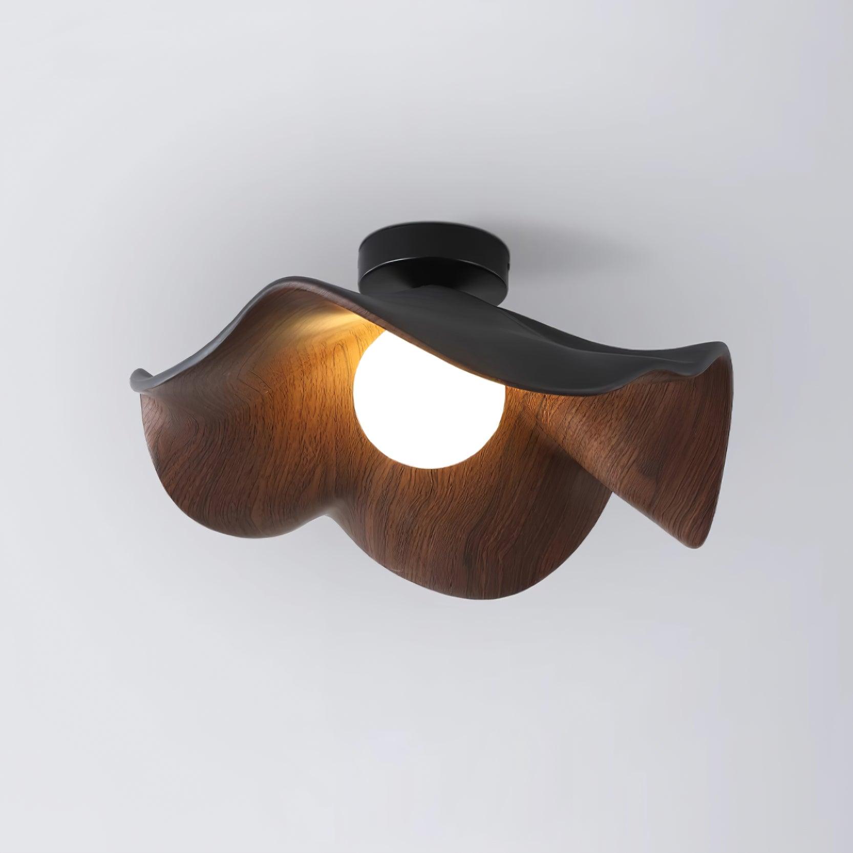 Muto Lámpara de Techo de Madera en Negro y Blanco