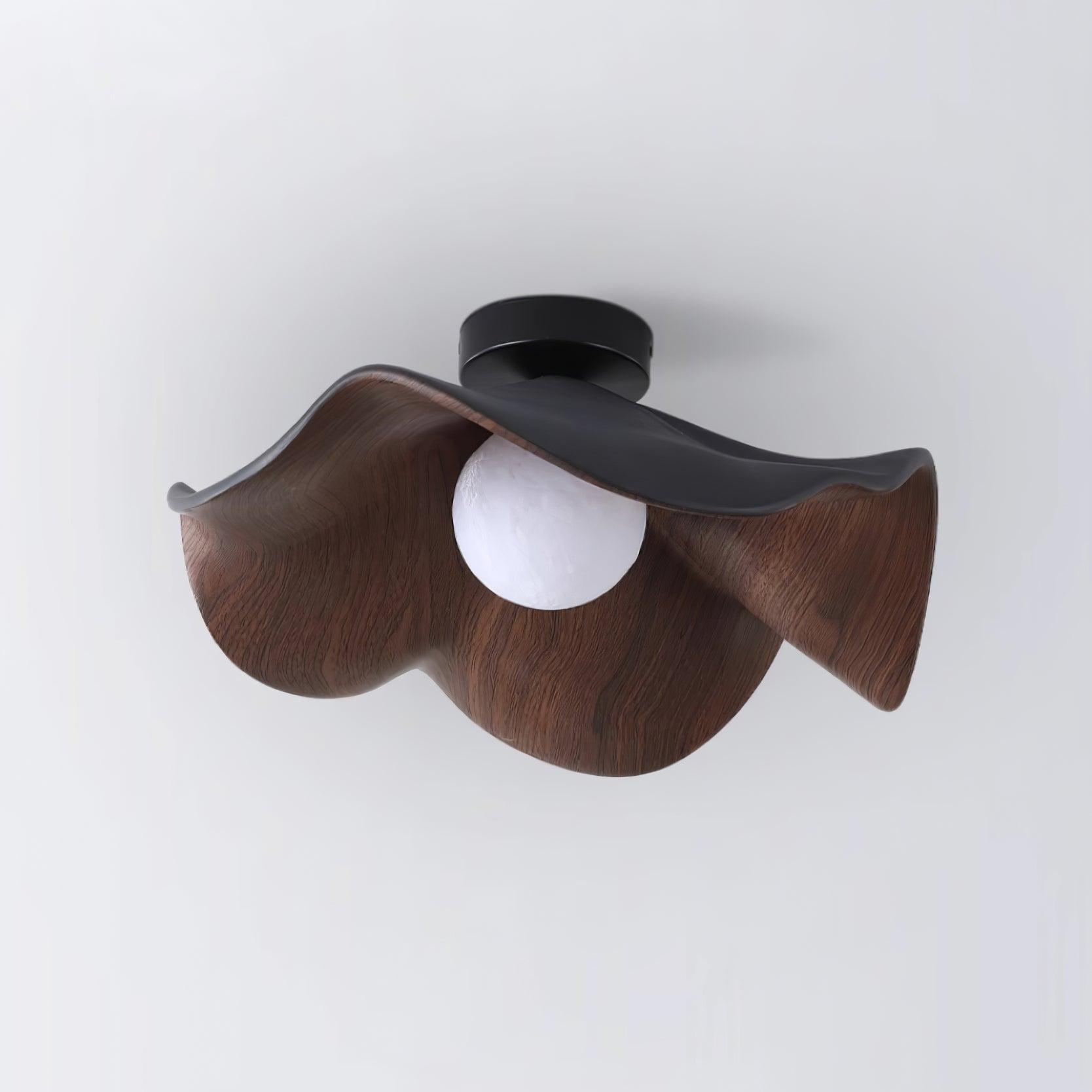 Muto Lámpara de Techo de Madera en Negro y Blanco