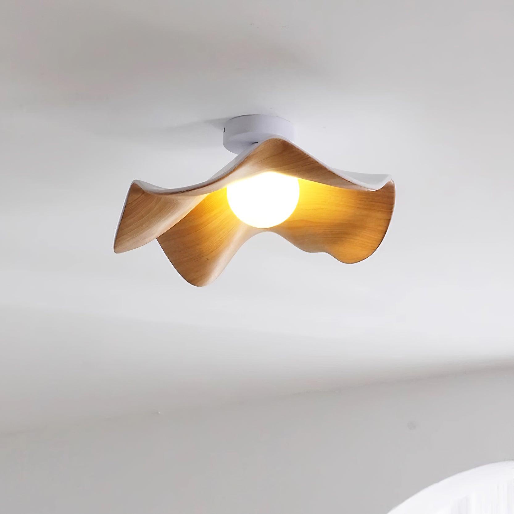 Muto Lámpara de Techo de Madera en Negro y Blanco