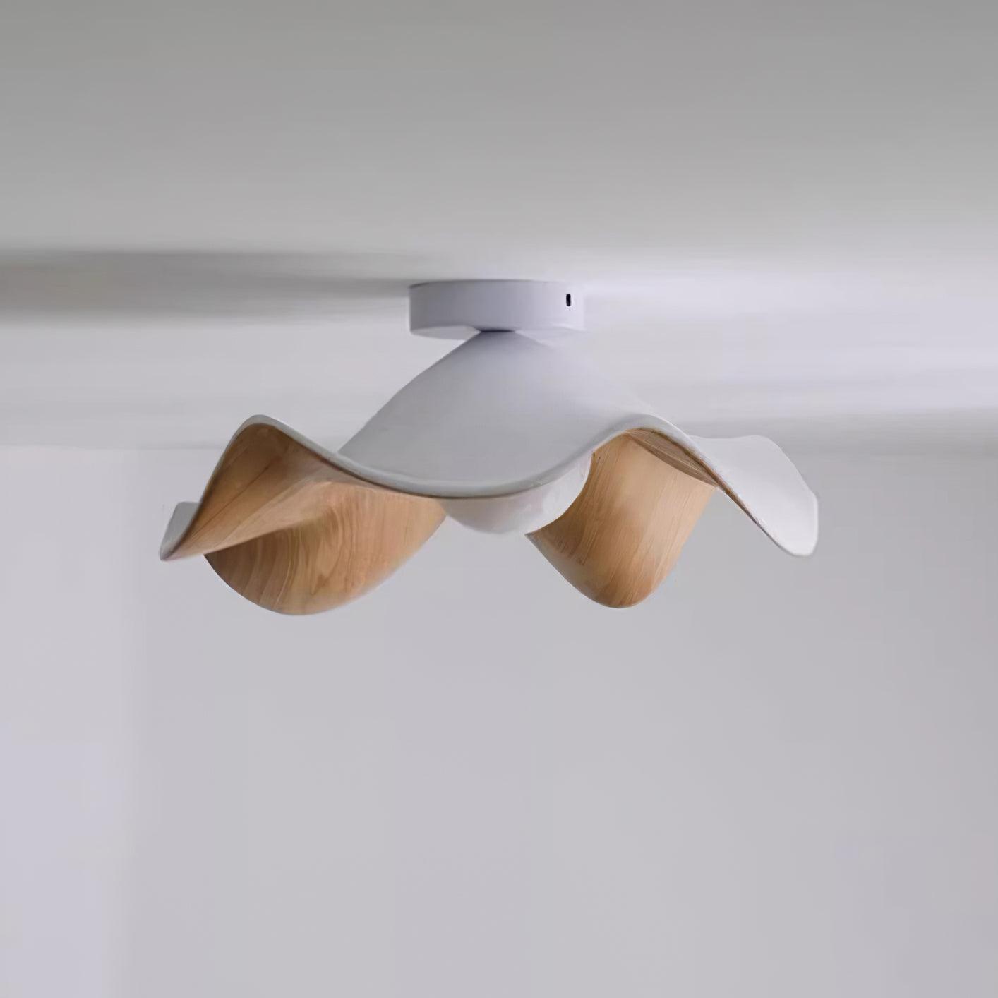 Muto Lámpara de Techo de Madera en Negro y Blanco