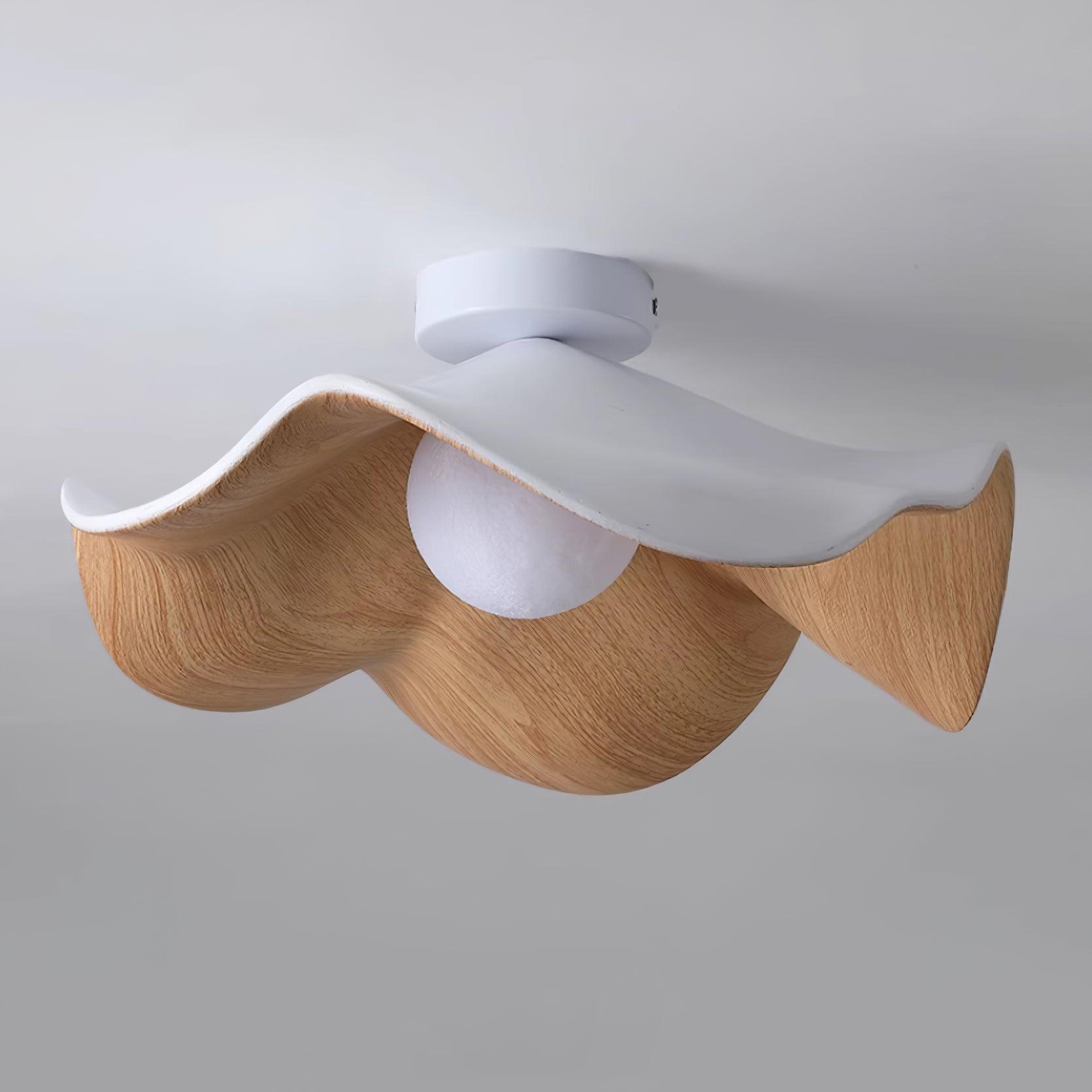 Muto Lámpara de Techo de Madera en Negro y Blanco