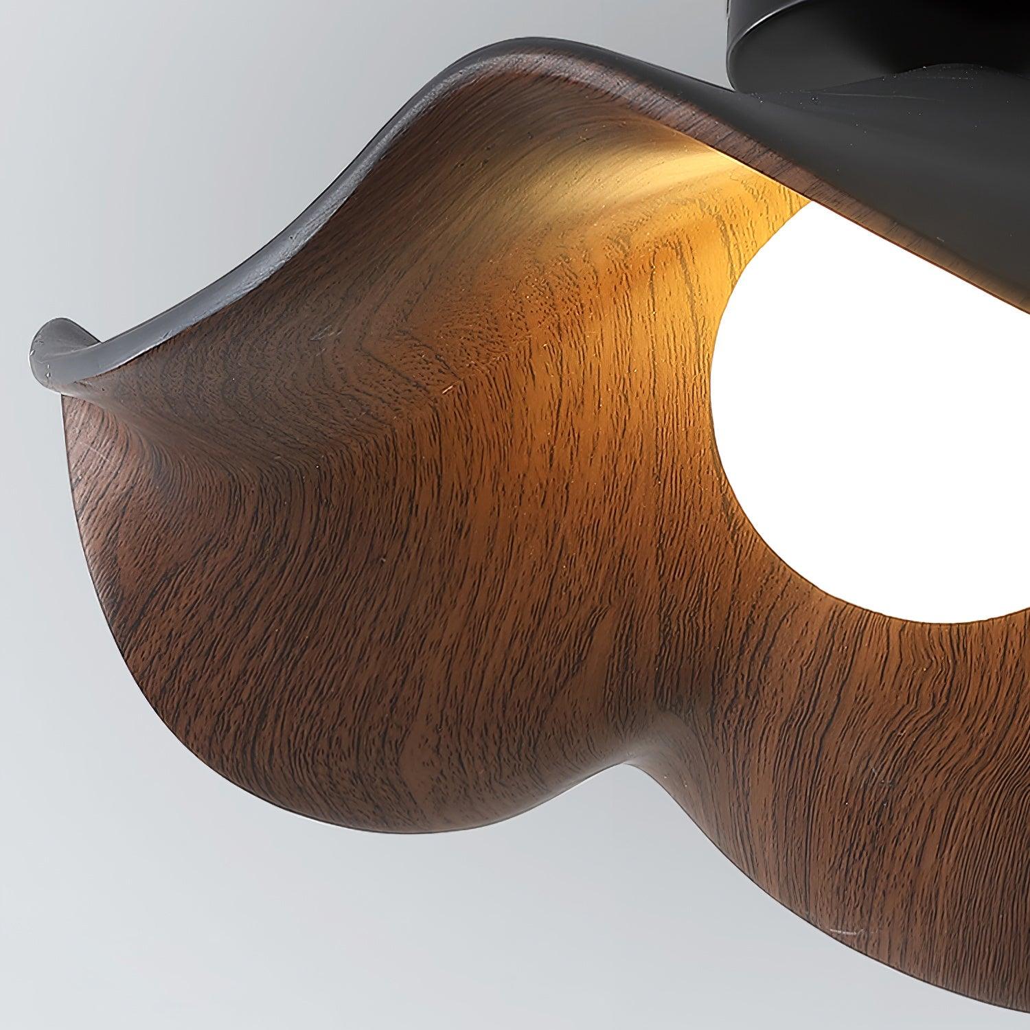 Muto Lámpara de Techo de Madera en Negro y Blanco