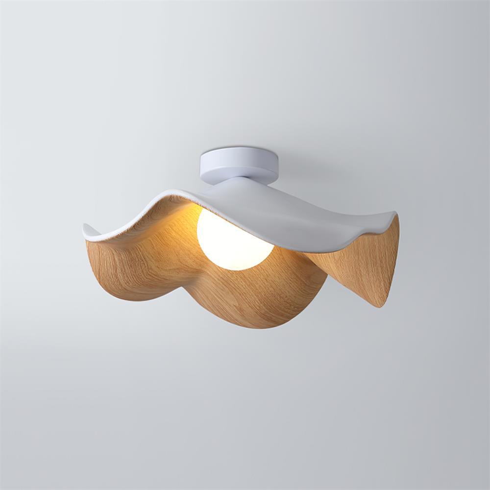 Muto Lámpara de Techo de Madera en Negro y Blanco