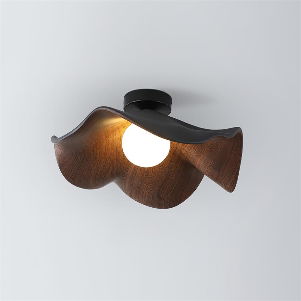 Muto Lámpara de Techo de Madera en Negro y Blanco