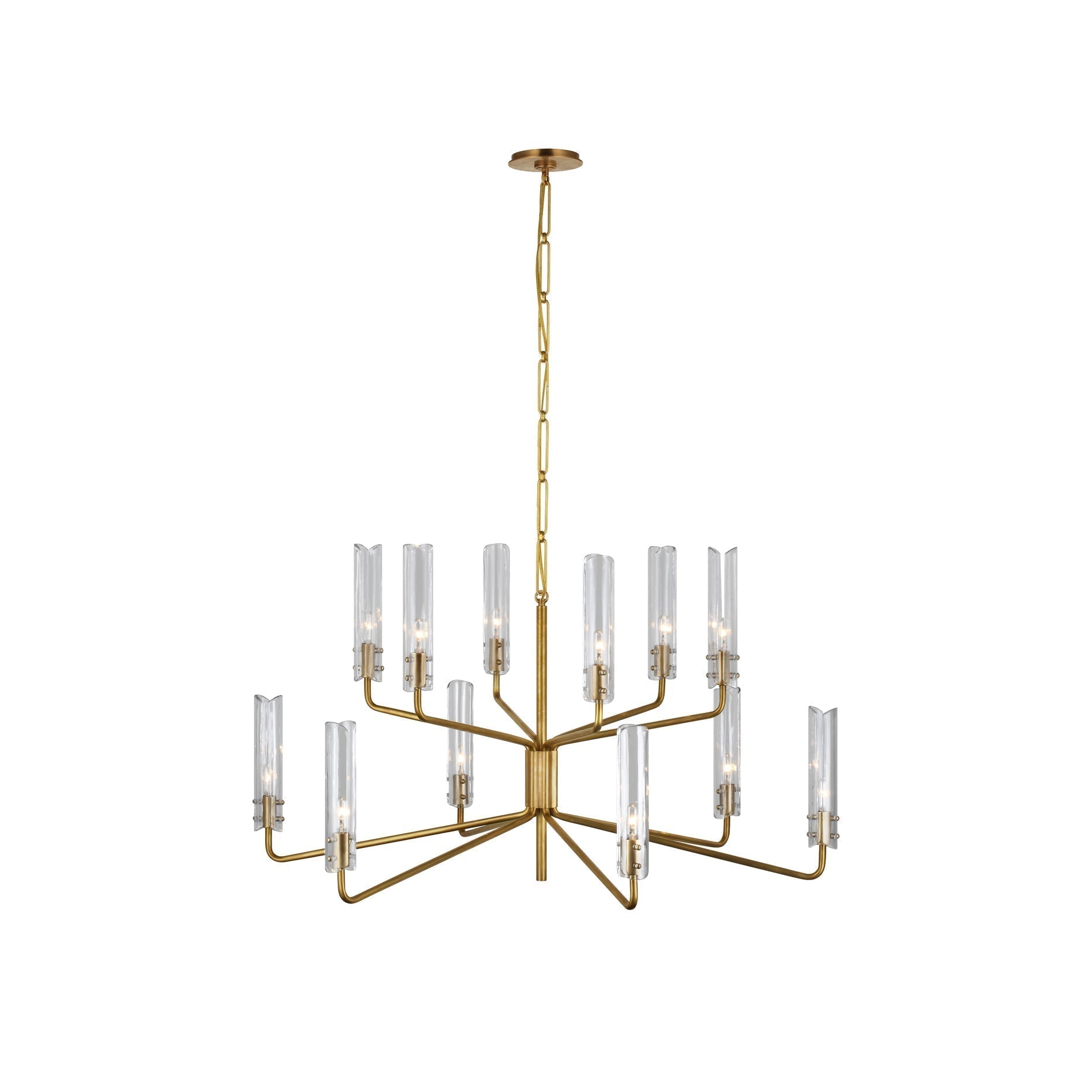 Cetalan Traditional Premium Metal Glass Chandelier - Lamp Copper