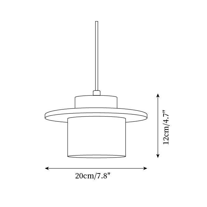 Ritta Pendant Light Travertine Cylinder Disc Wood - Letslighting