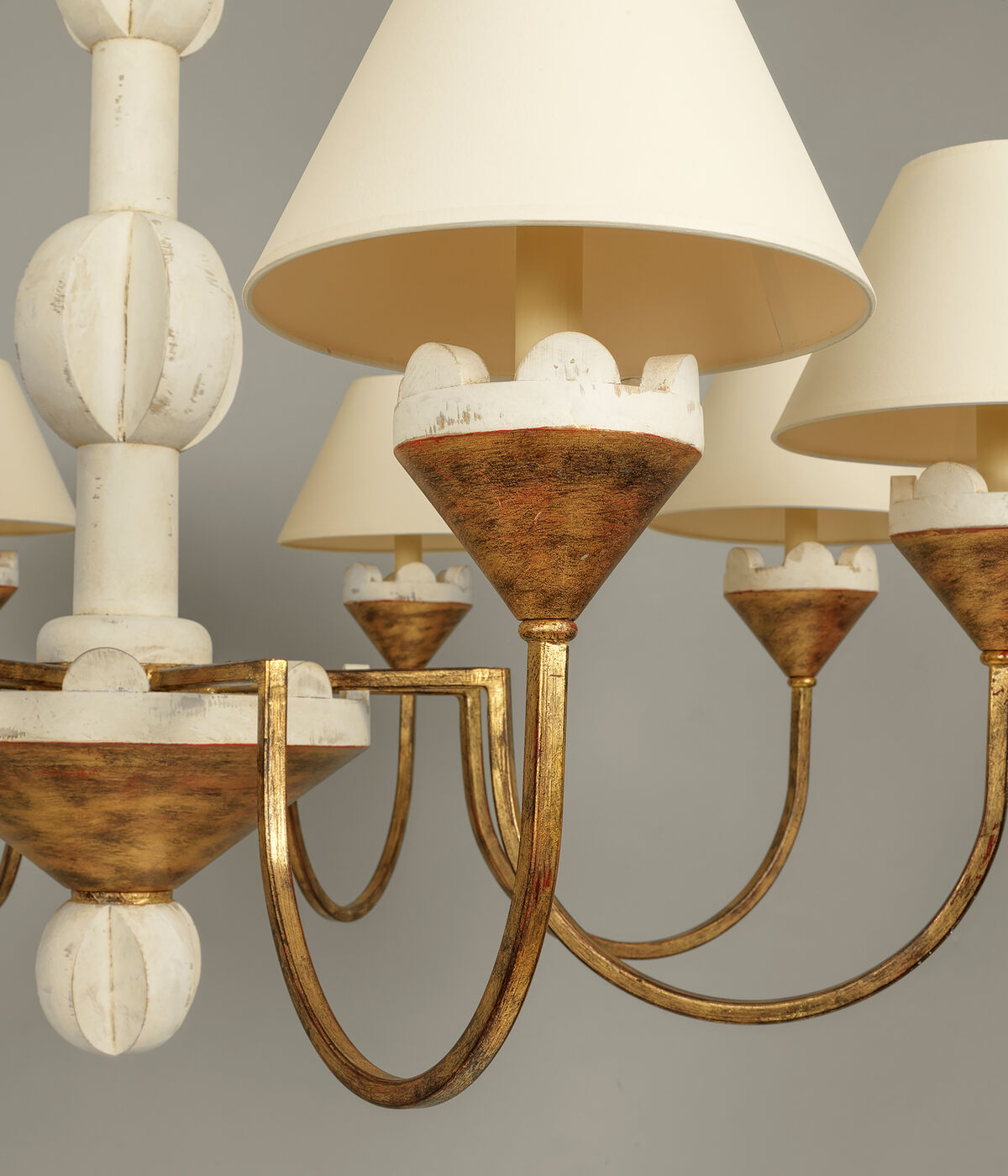 Quest Elegance Vintage Metal Fabric Chandelier - Lamp Copper