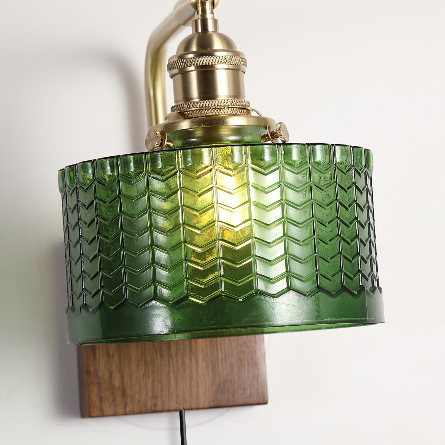 Valentina Lámpara de Pared Emerald Glow con Enchufe