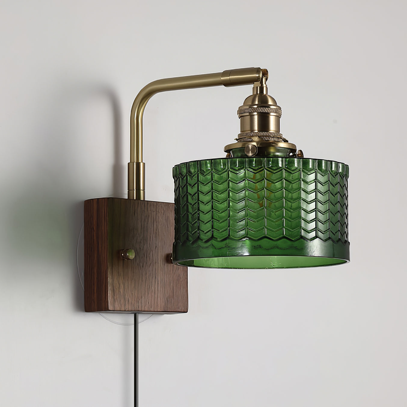 Valentina Lámpara de Pared Emerald Glow con Enchufe