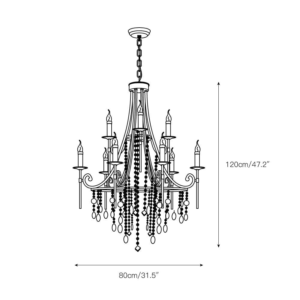Trove Postmodern Luxury Natural Metal Alabaster Chandelier - Lamp Copper