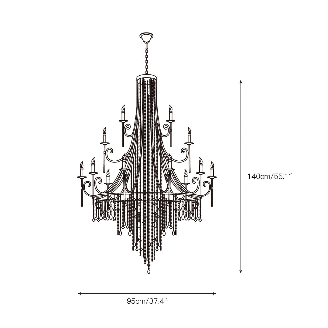 Trove Postmodern Luxury Natural Metal Alabaster Chandelier - Lamp Copper