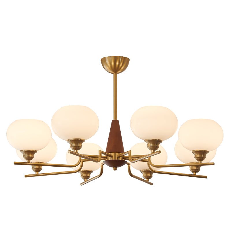 Celeste Sphere Walnut Chandelier - Letslighting