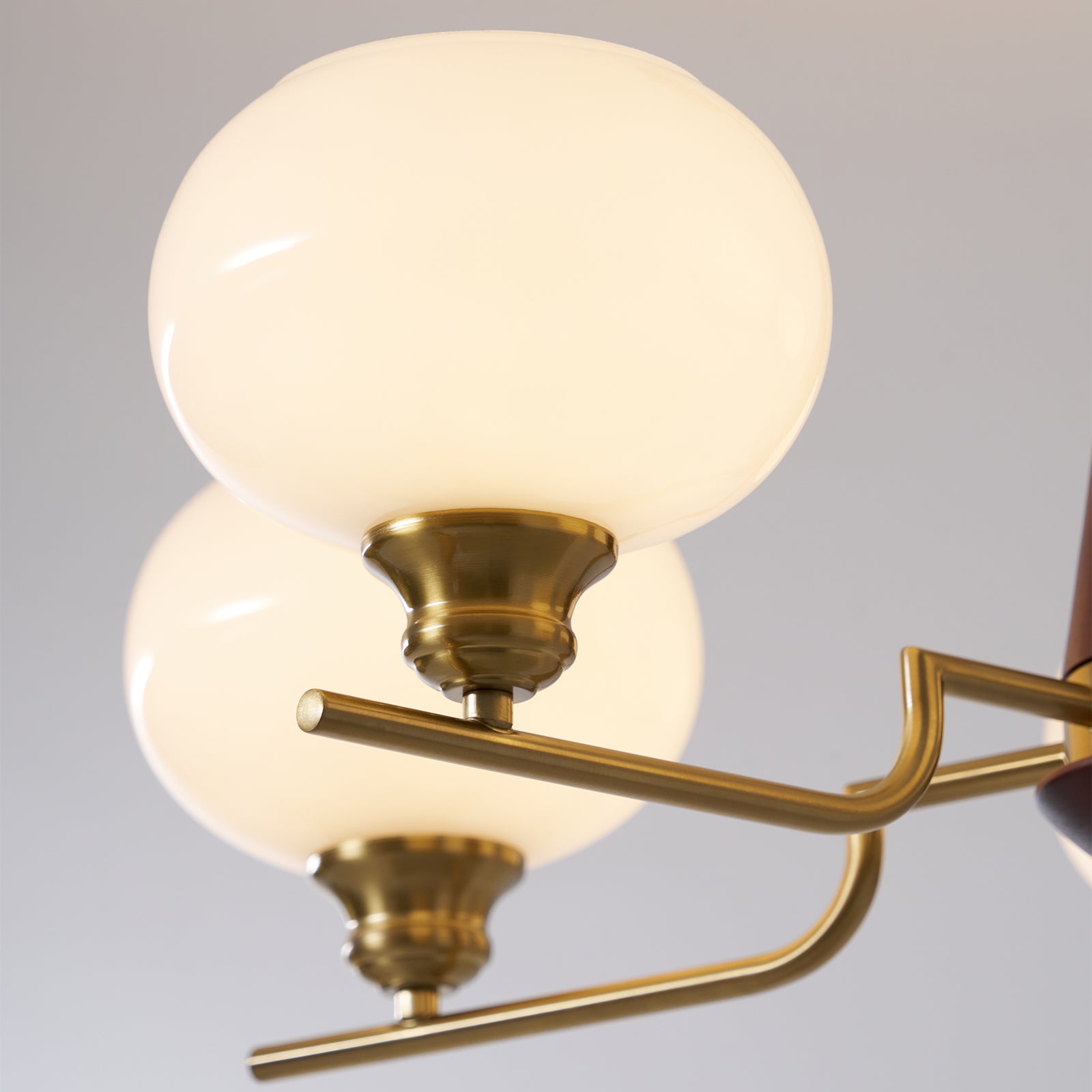 Celeste Sphere Walnut Chandelier - Letslighting