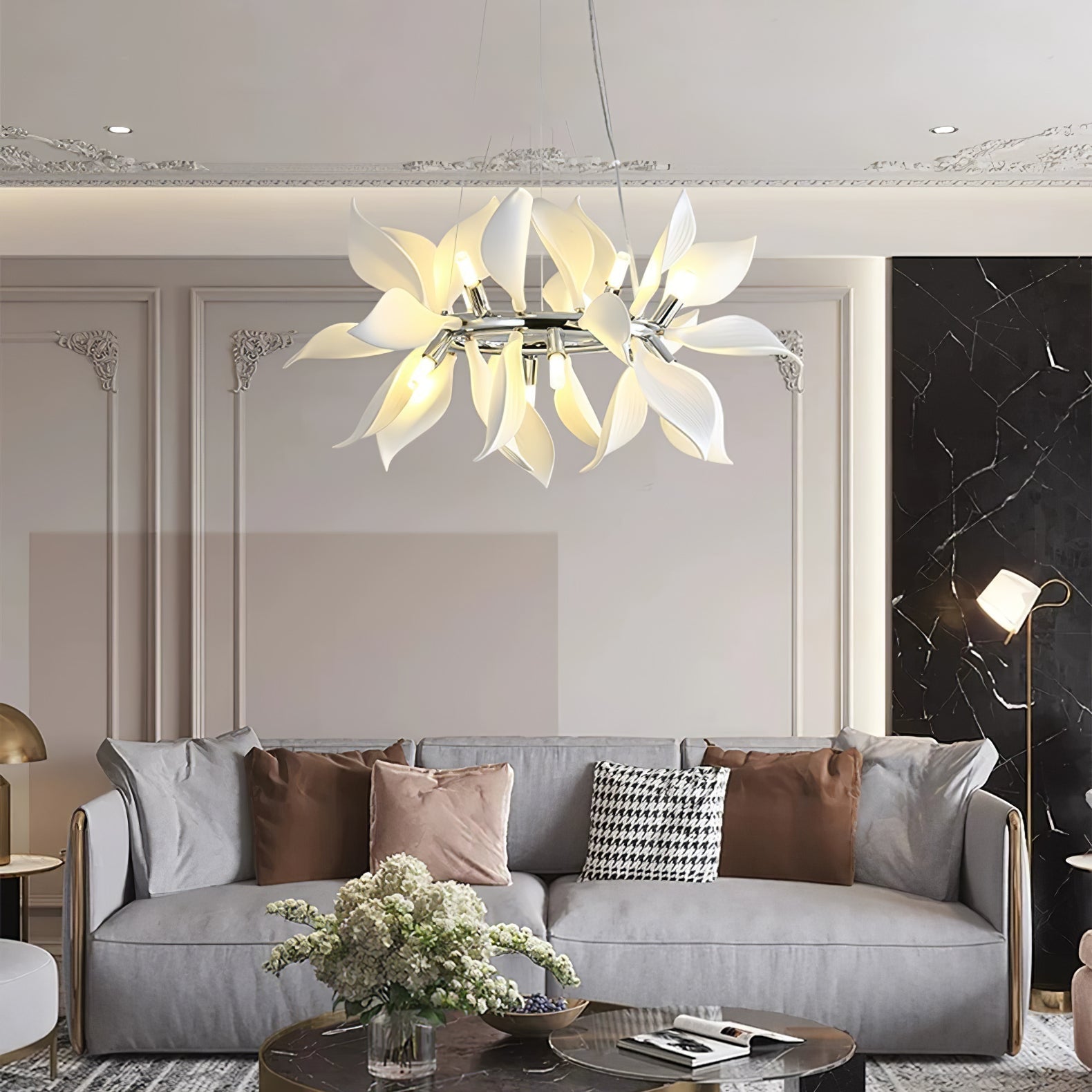 Ceramic Petals Blooming Chandelier - Letslighting