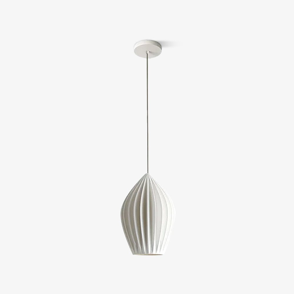 Ceramic Ribbed Pendant Light - Letslighting