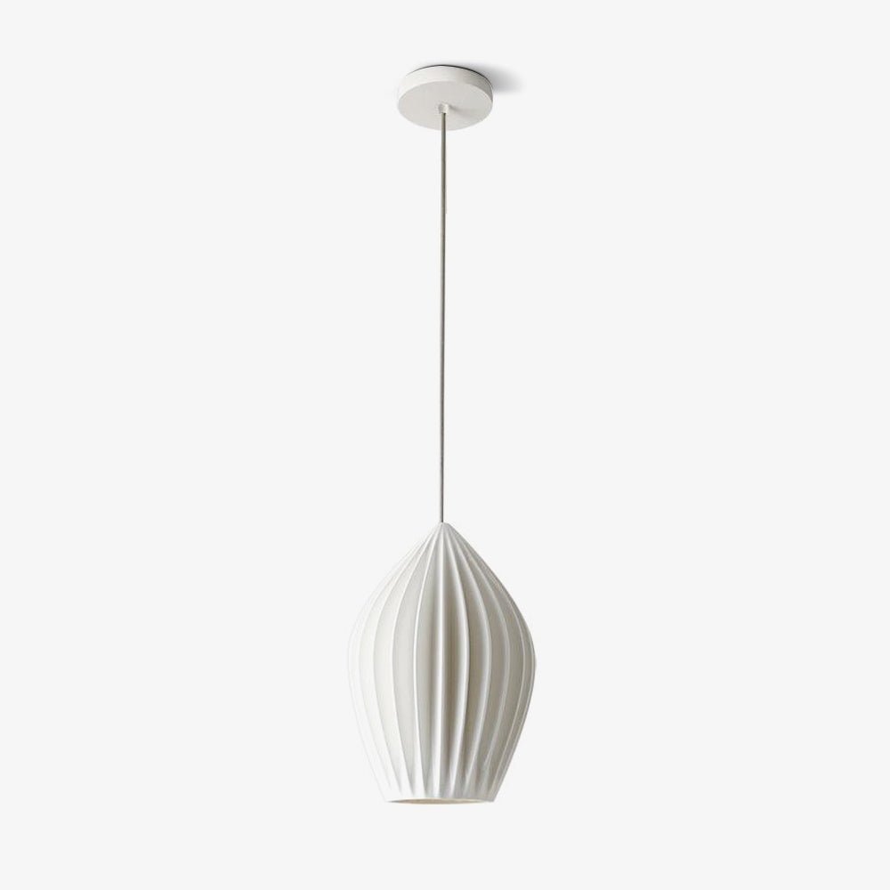 Ceramic Ribbed Pendant Light - Letslighting