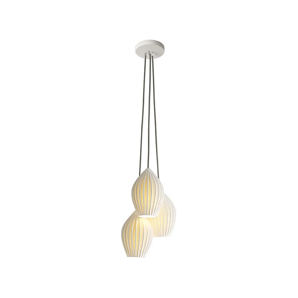 Ceramic Ribbed Pendant Light - Letslighting