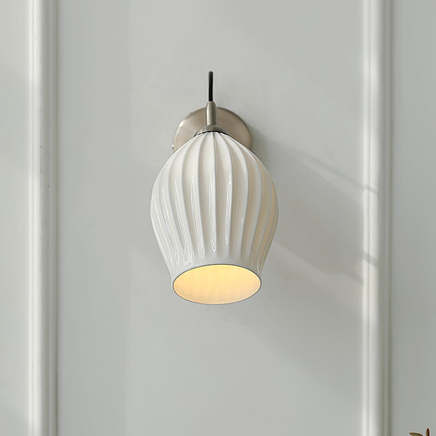 Zotalisra Modern Minimalist Ribbed Ceramic Wall light - Letslighting