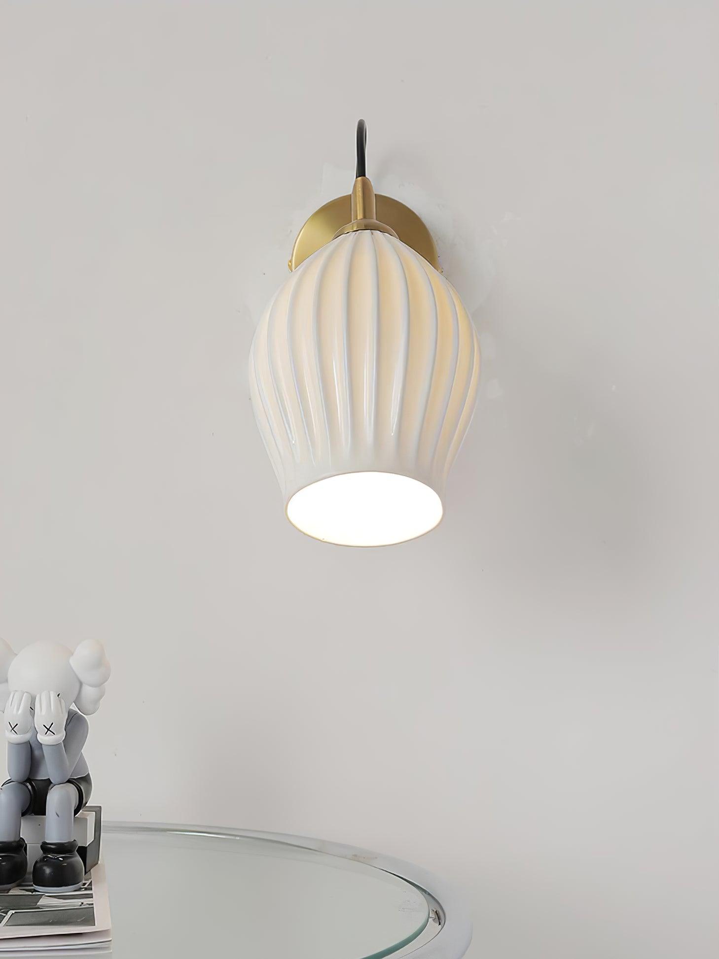 Zotalisra Modern Minimalist Ribbed Ceramic Wall light - Letslighting