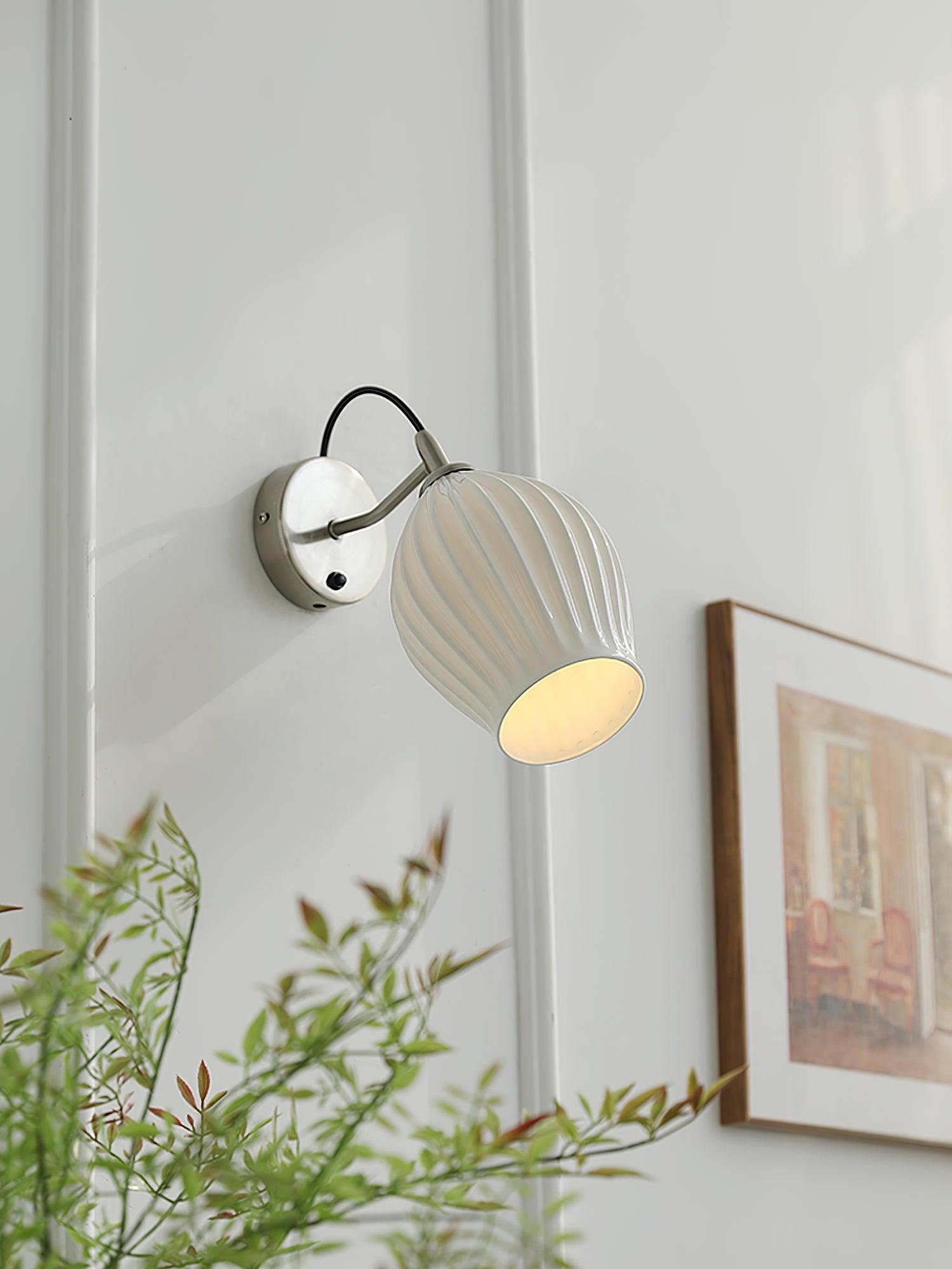 Zotalisra Modern Minimalist Ribbed Ceramic Wall light - Letslighting