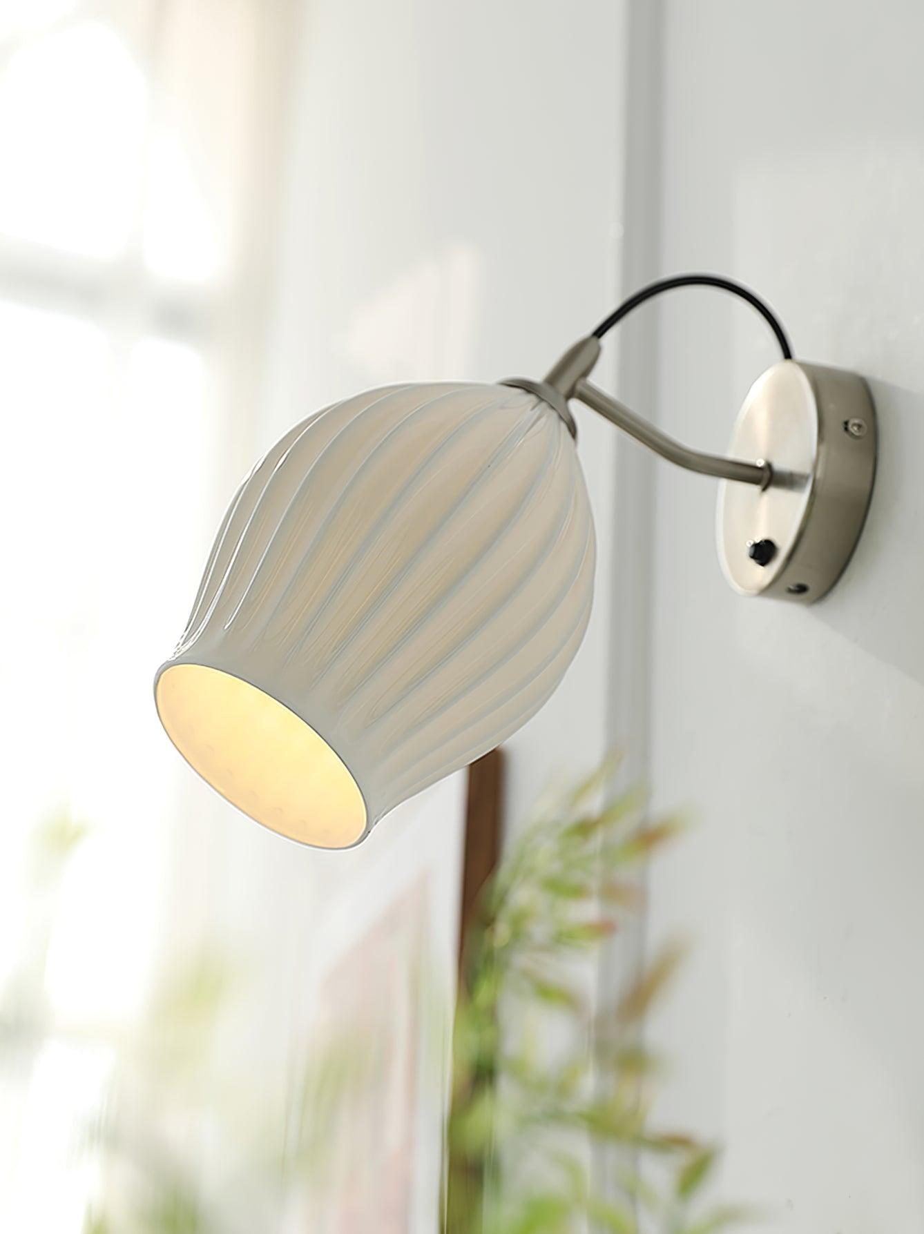 Zotalisra Modern Minimalist Ribbed Ceramic Wall light - Letslighting