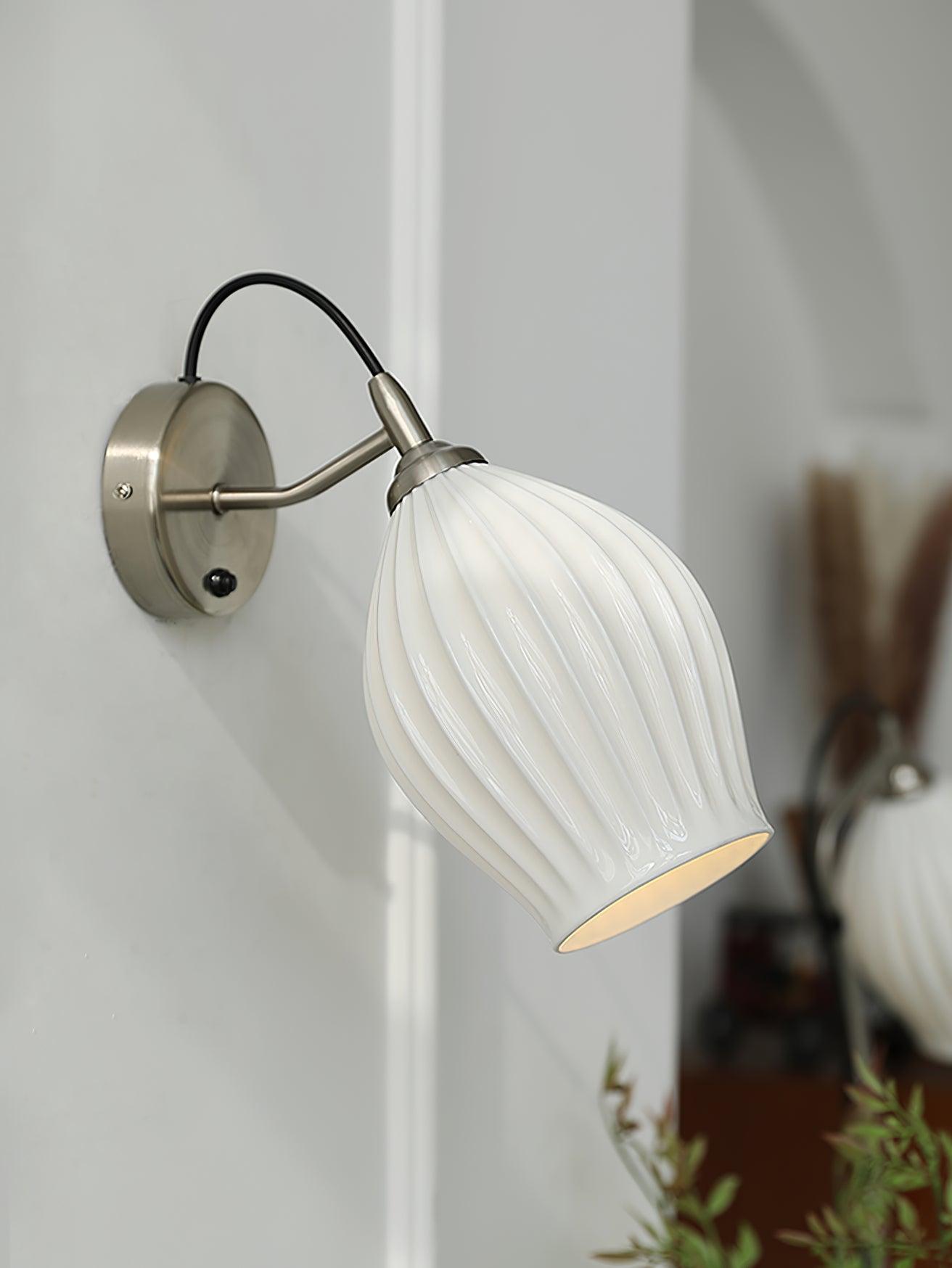 Zotalisra Modern Minimalist Ribbed Ceramic Wall light - Letslighting