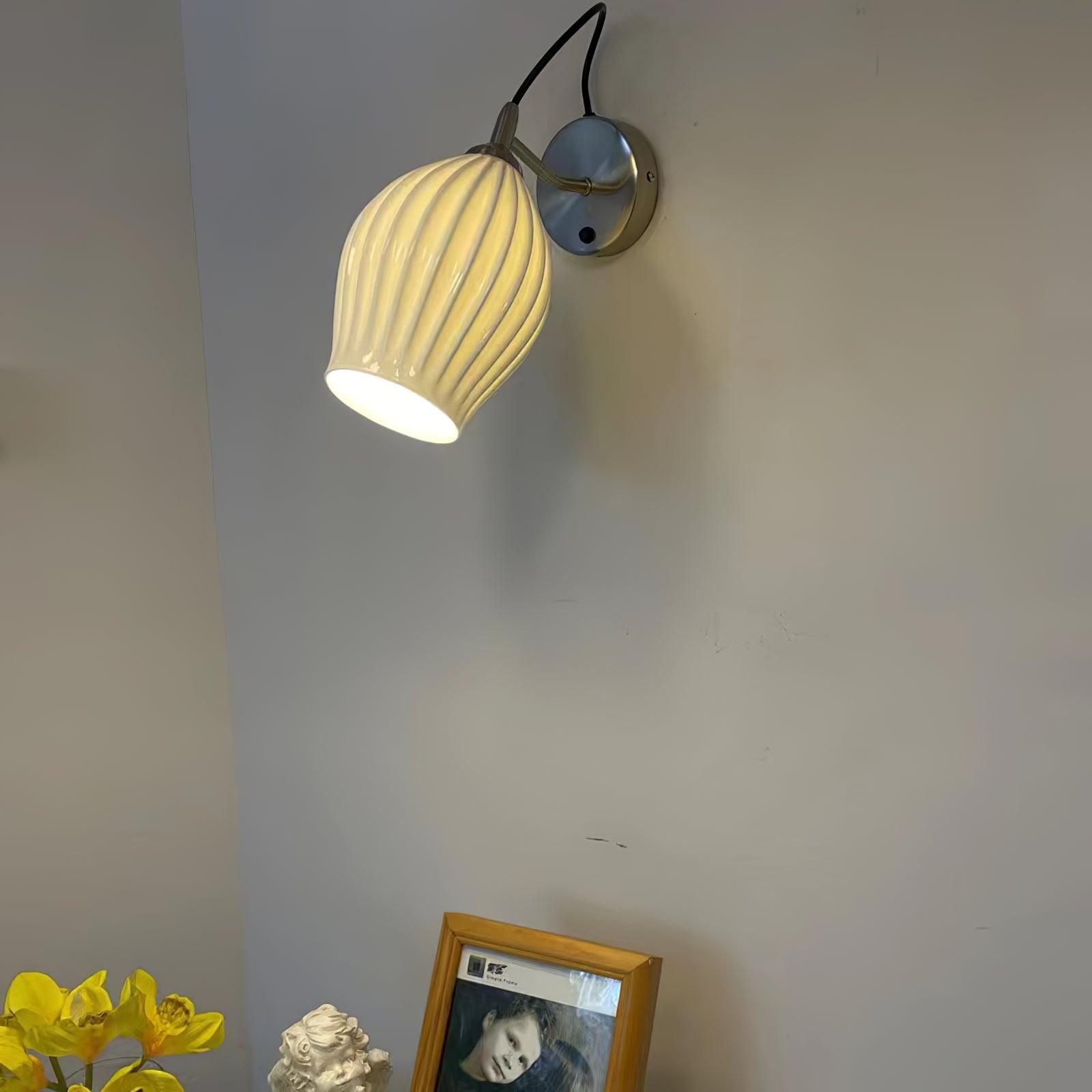 Zotalisra Modern Minimalist Ribbed Ceramic Wall light - Letslighting